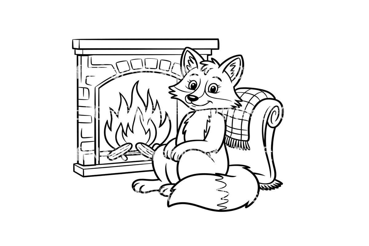 Cozy Autumn Fox Coloring Books