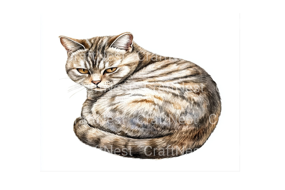Adorable Kitten Cat Graphics Clipart Bundle