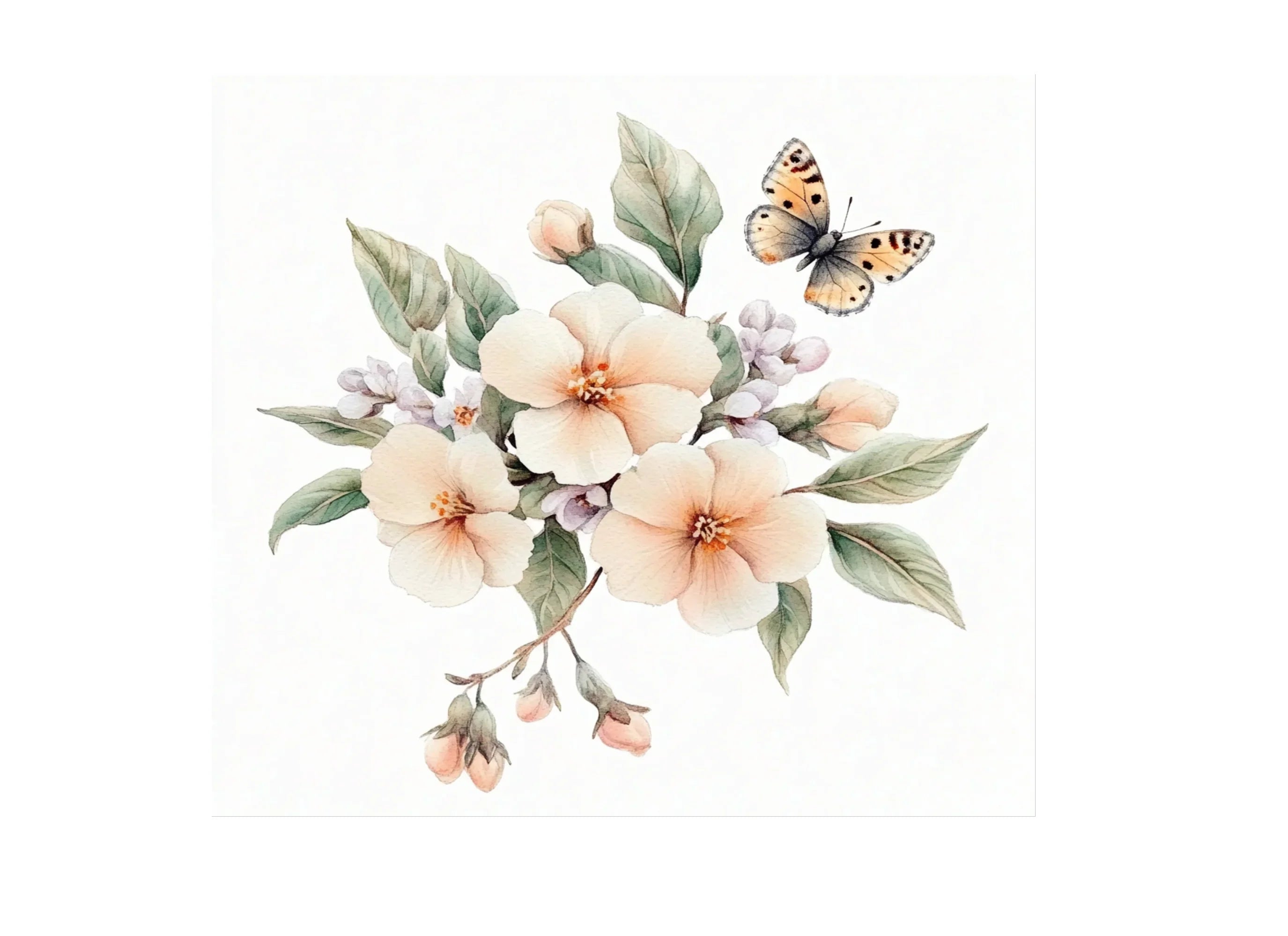 Butterfly Floral Clipart Bundle
