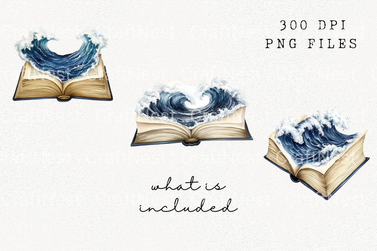 Ocean Waves Spilling From Clipart Planner