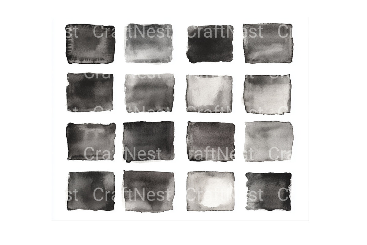 Black Squares Artwork Clipart Bundle