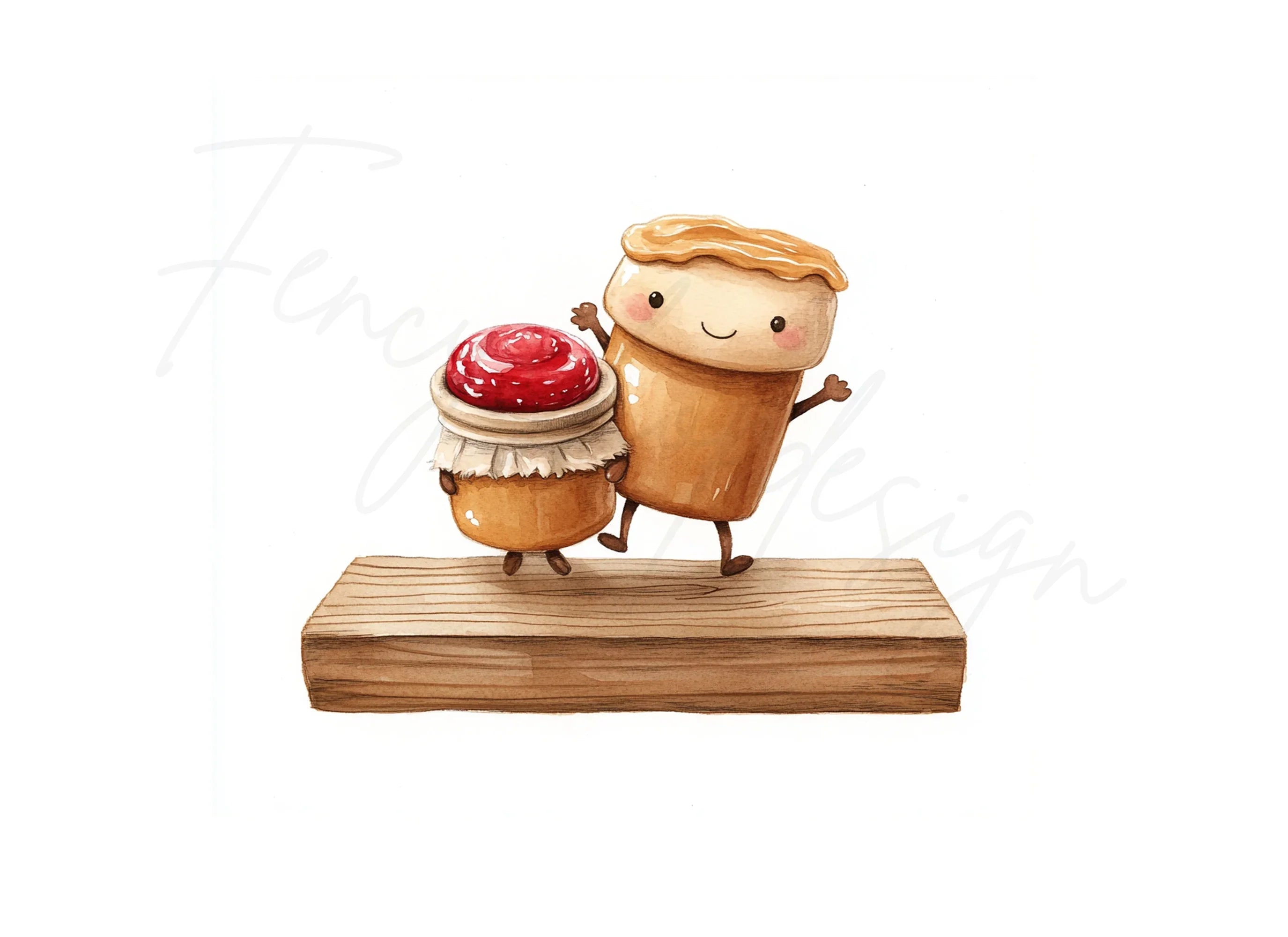 Cute Peanut Butter and Jelly Clipart Bundle