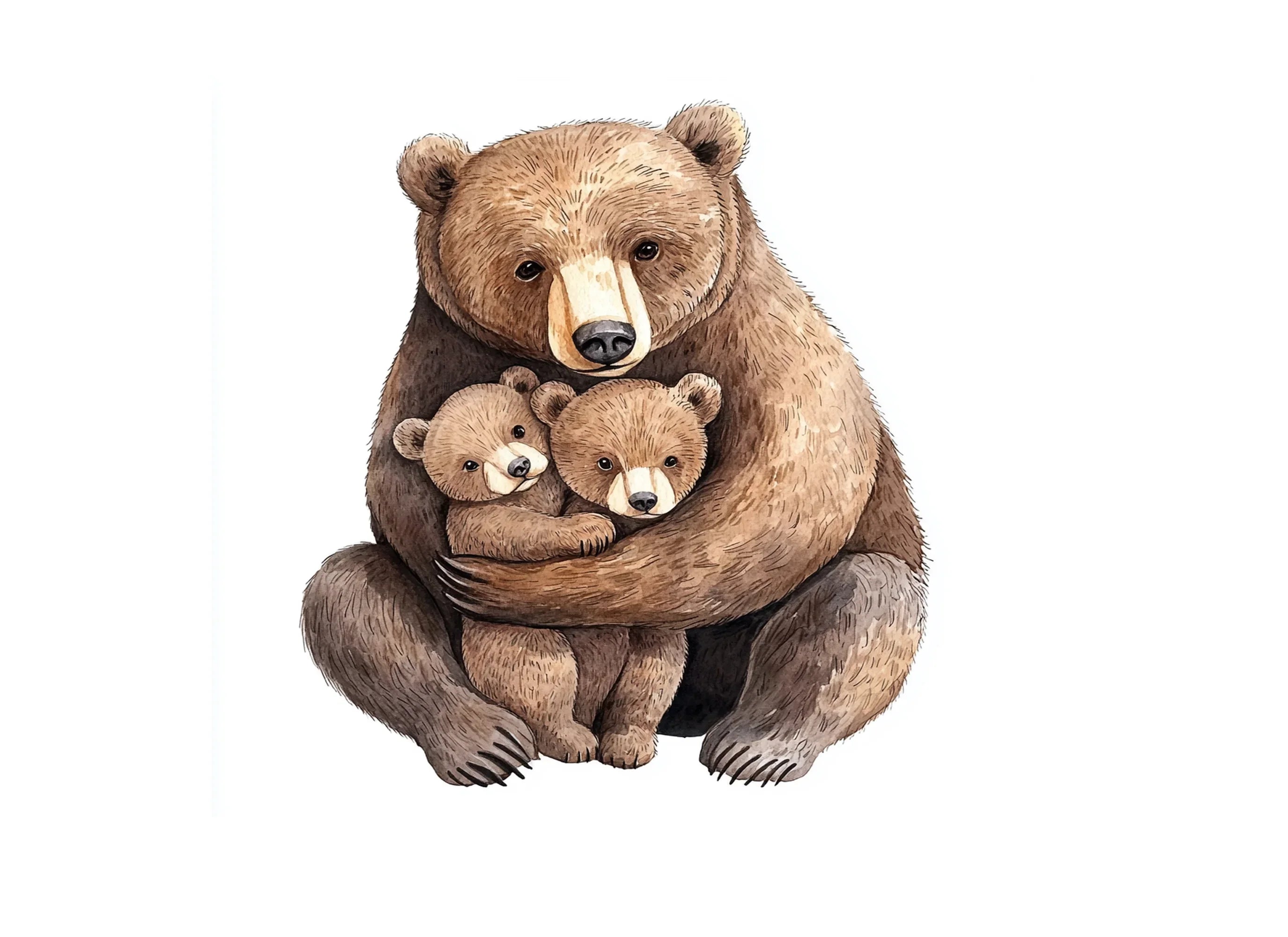 Adorable Bear Family Clipart Bundle