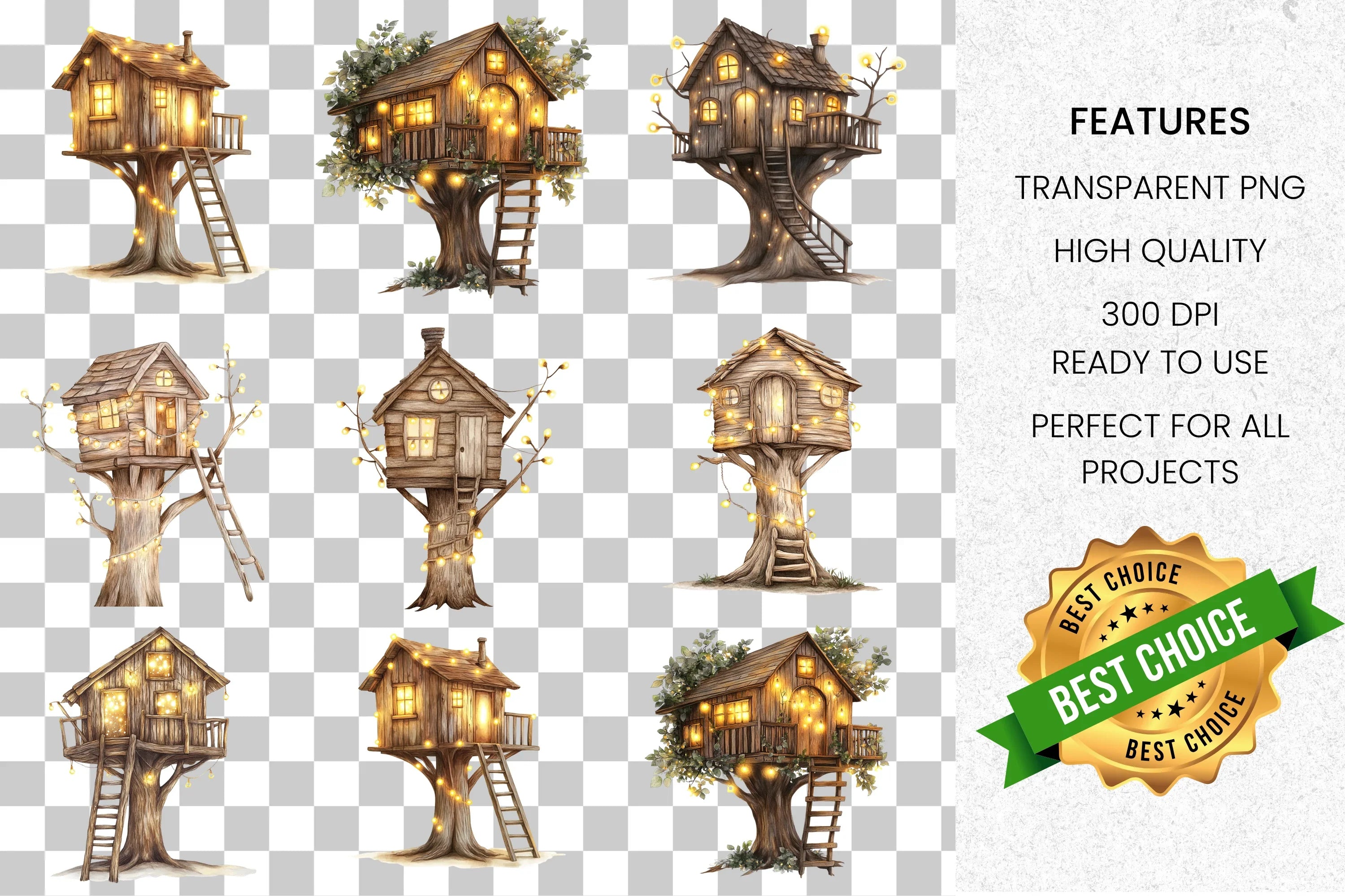 Magical Treehouse Clipart Bundle
