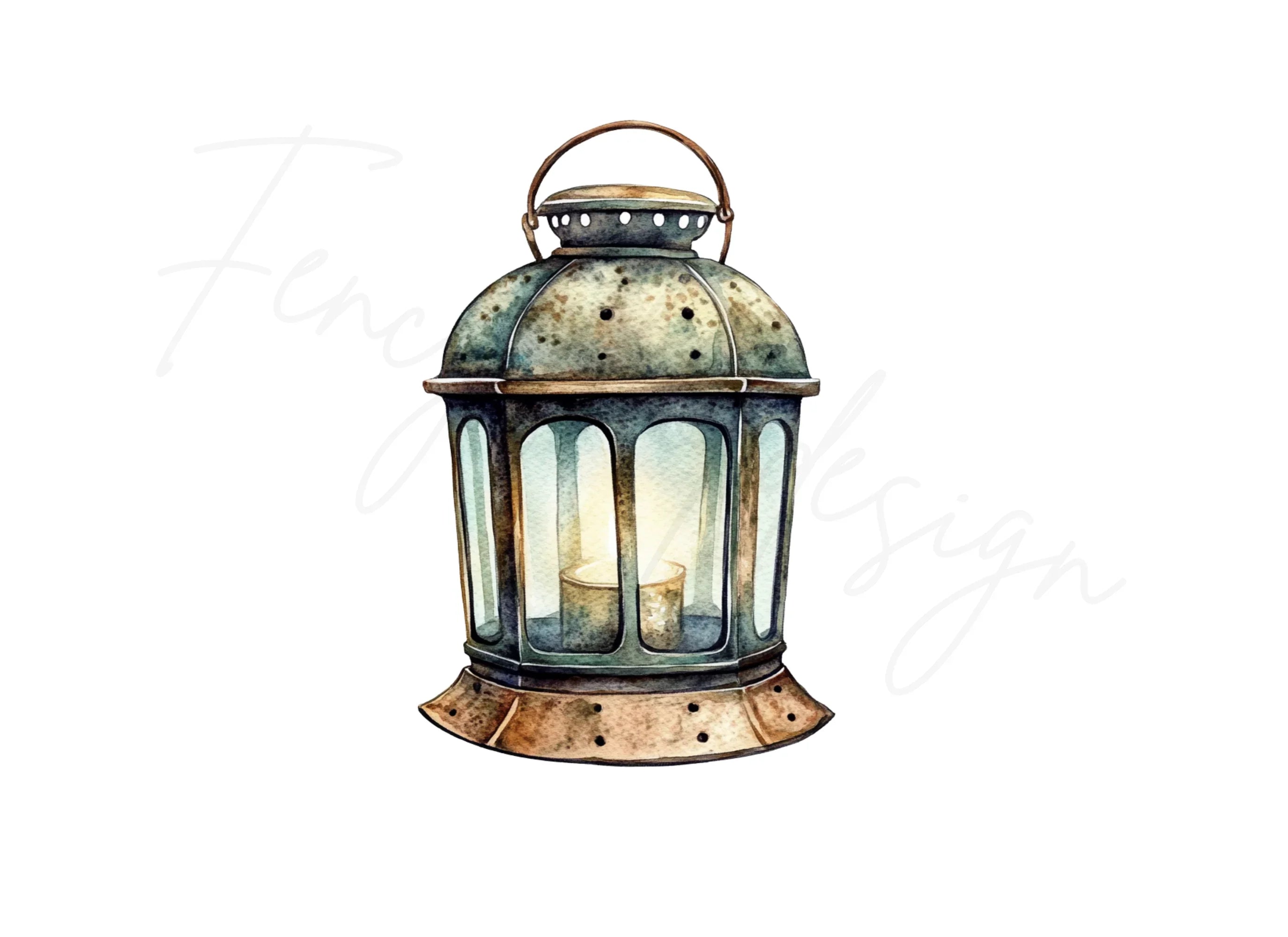 Vintage Lanterns Clipart Bundle