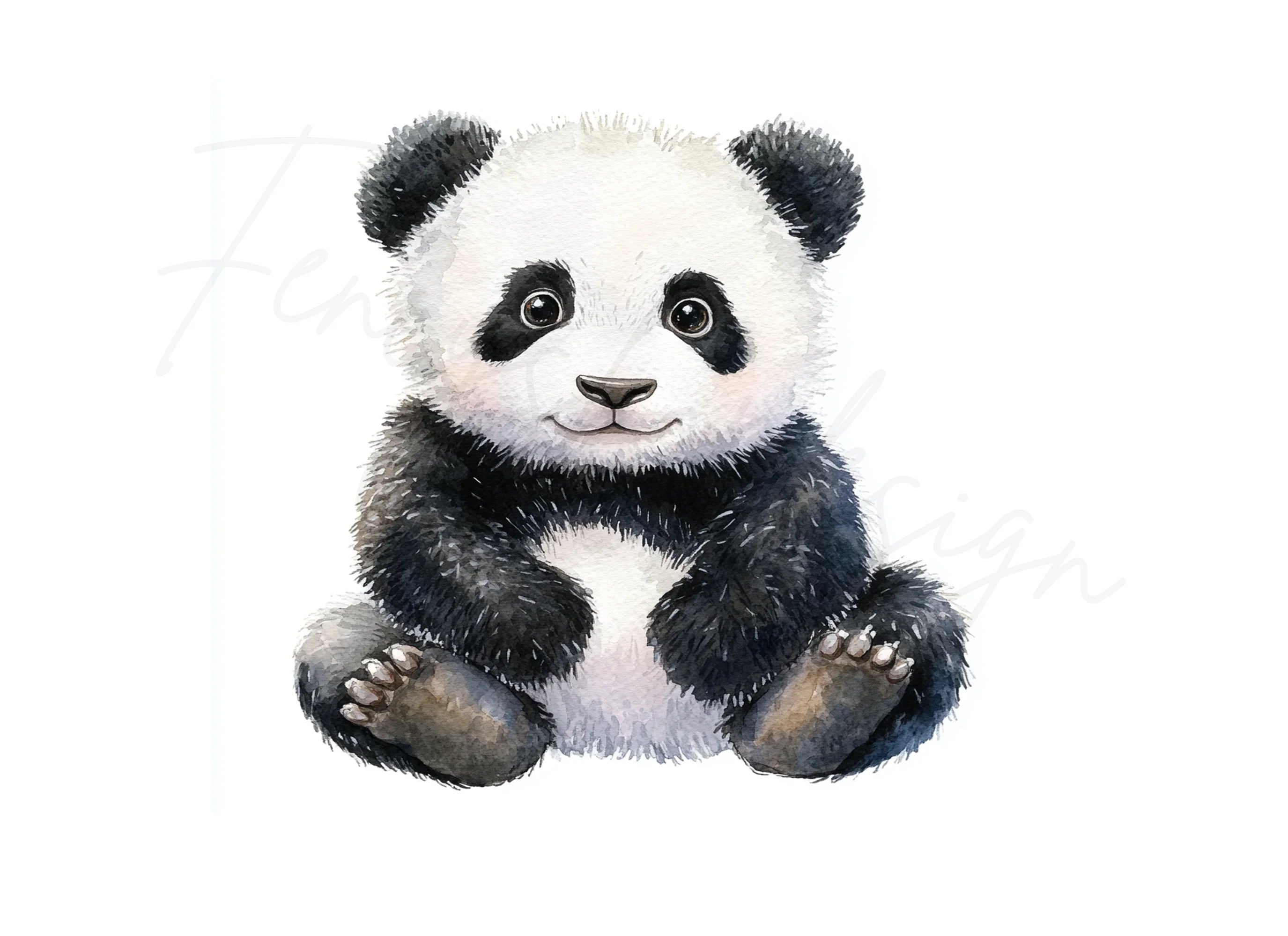 Charming Baby Panda Clipart Bundle