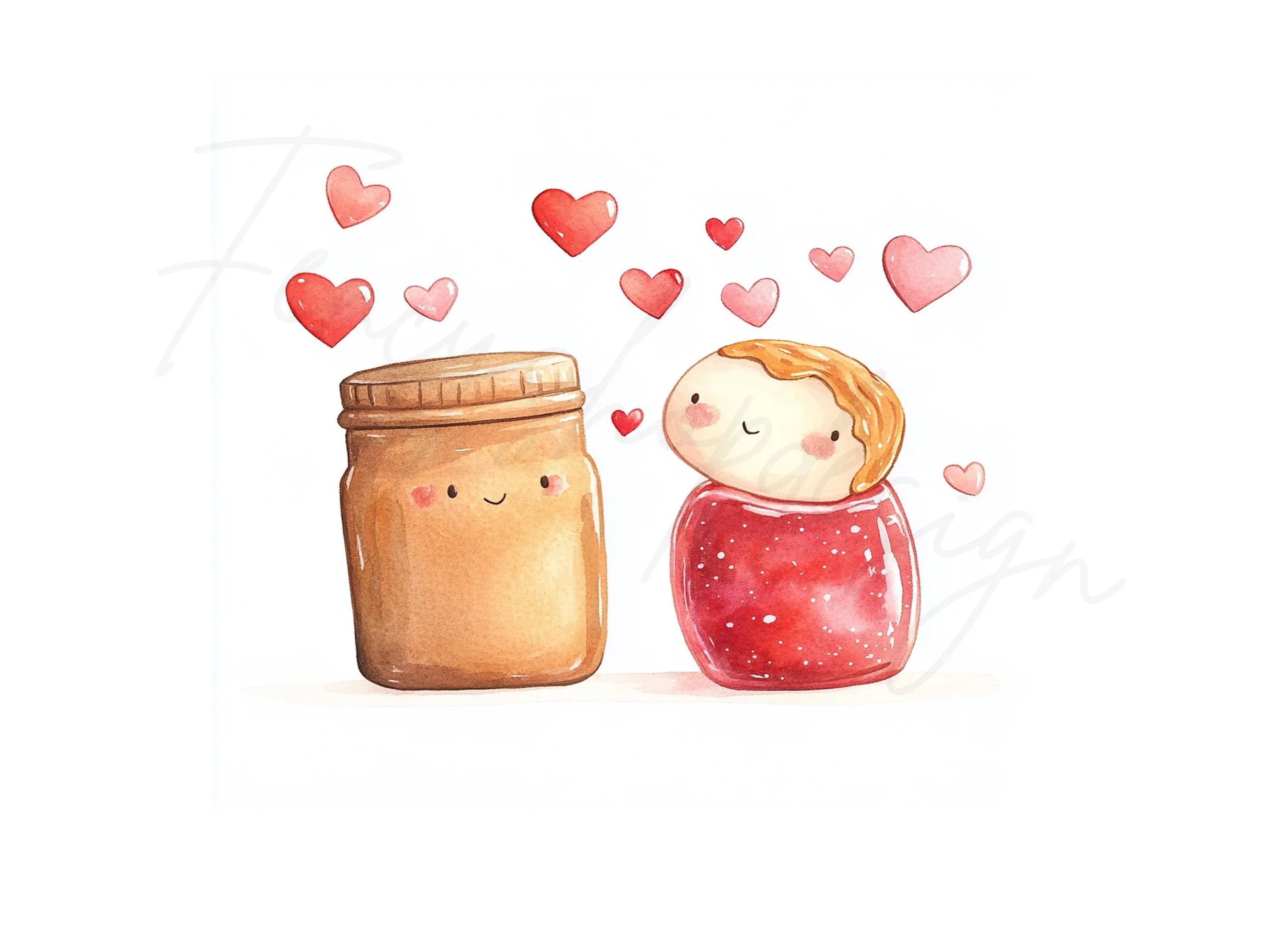 Peanut Butter and Jelly Love Clipart Bundle