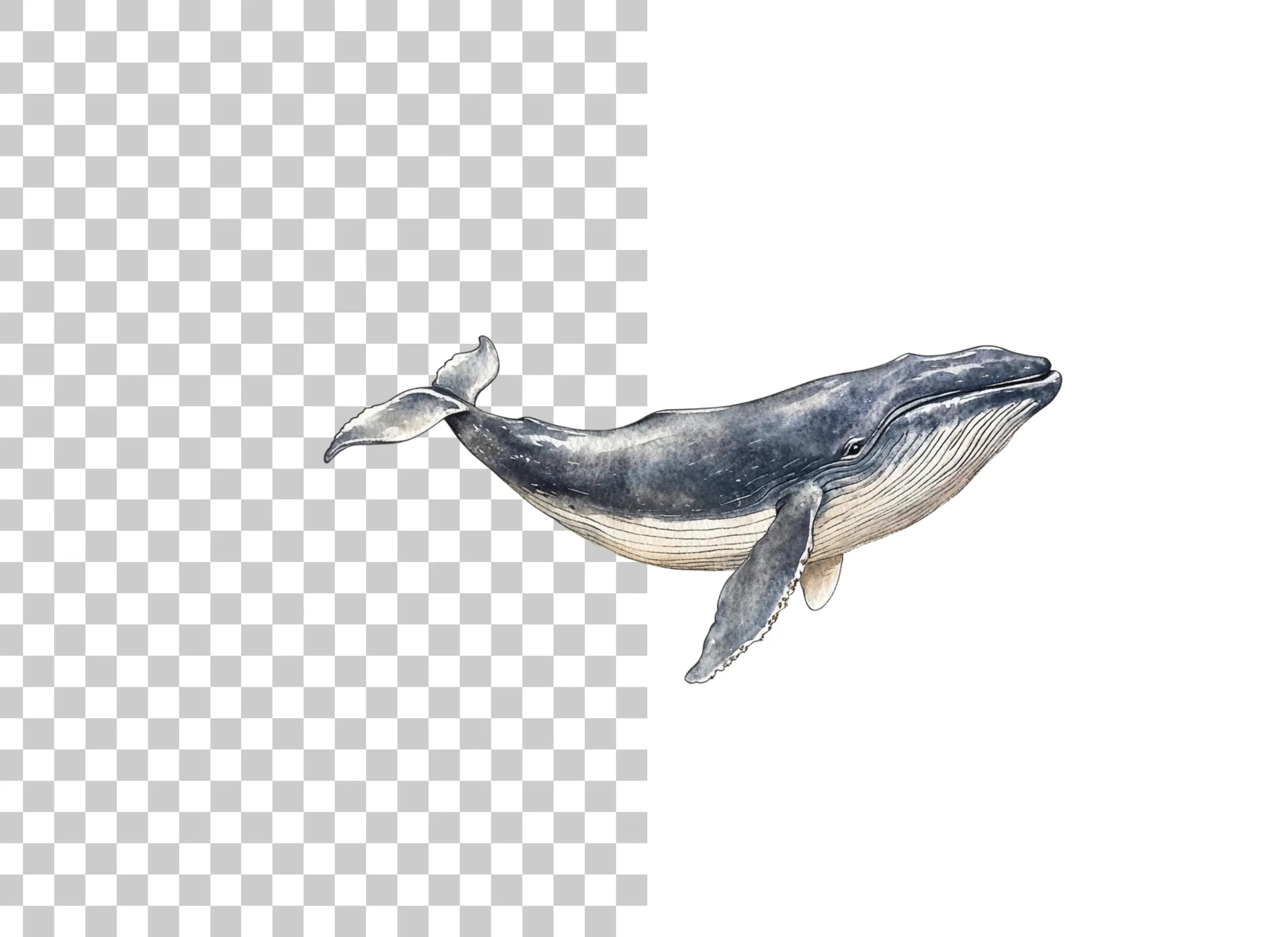 Majestic Whale Duo Clipart Bundle