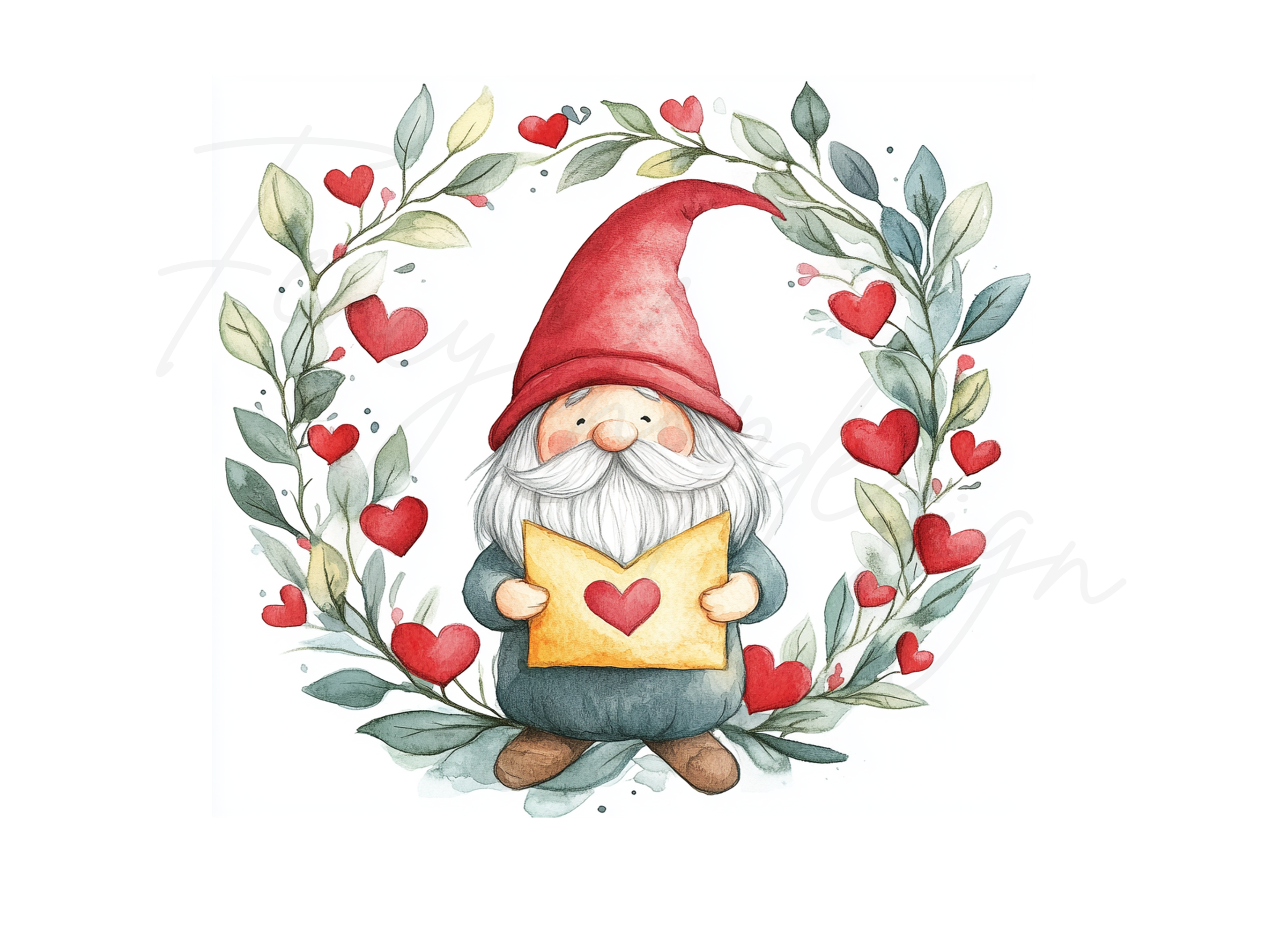 Valentine Day Gnomes Clipart Bundle