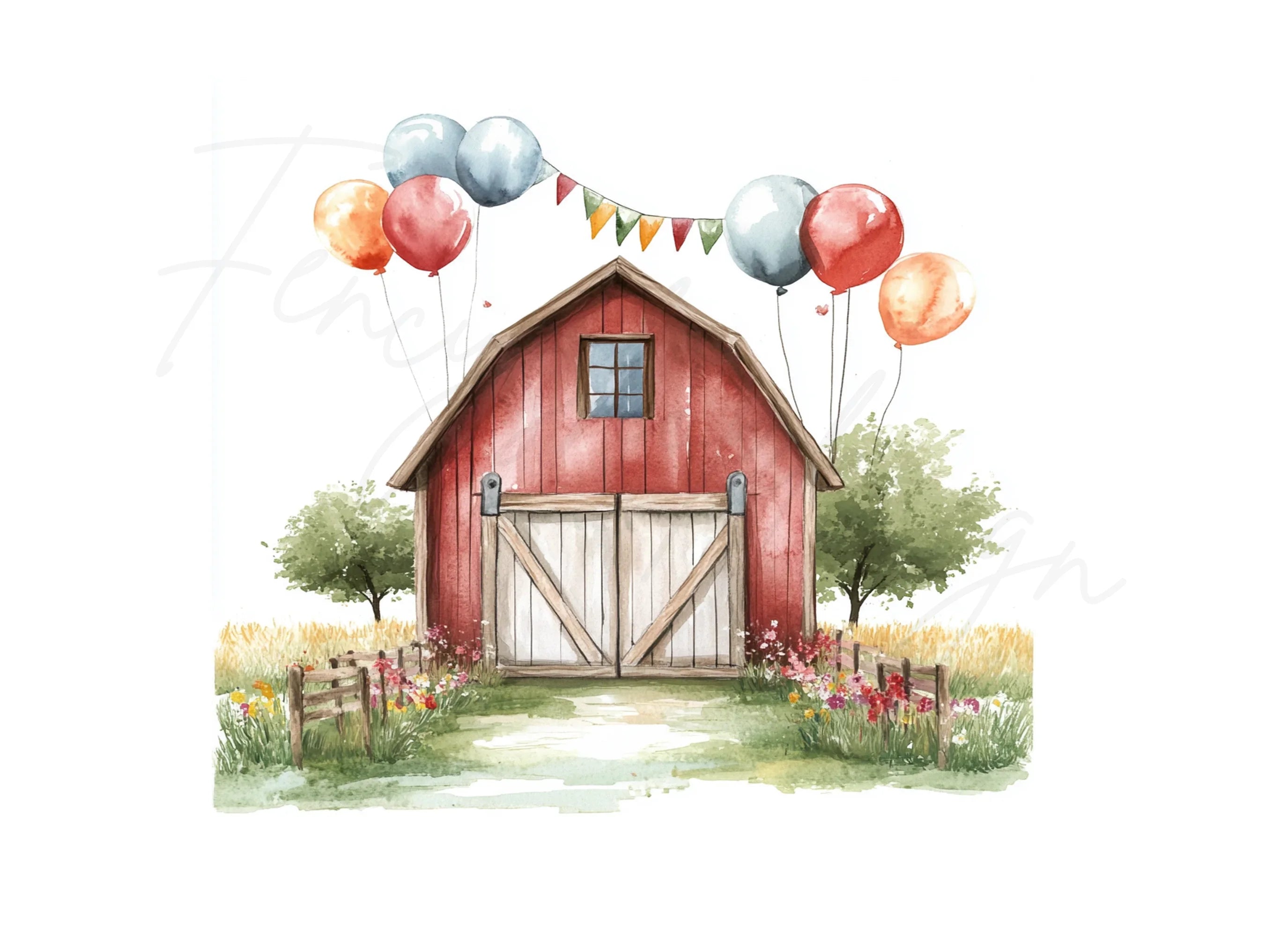 Farm House Clipart Bundle