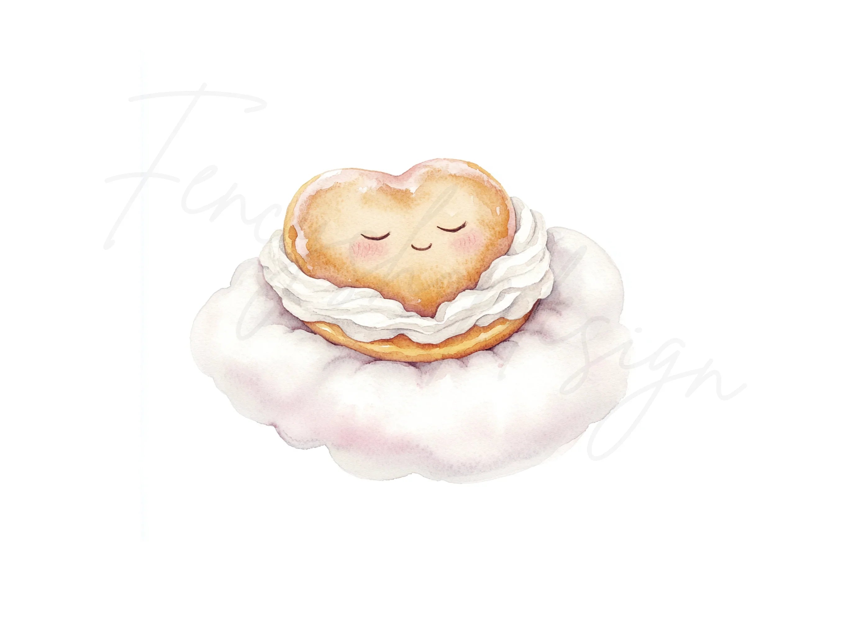 Sweet Dreamy Donut Cloud Clipart Bundle