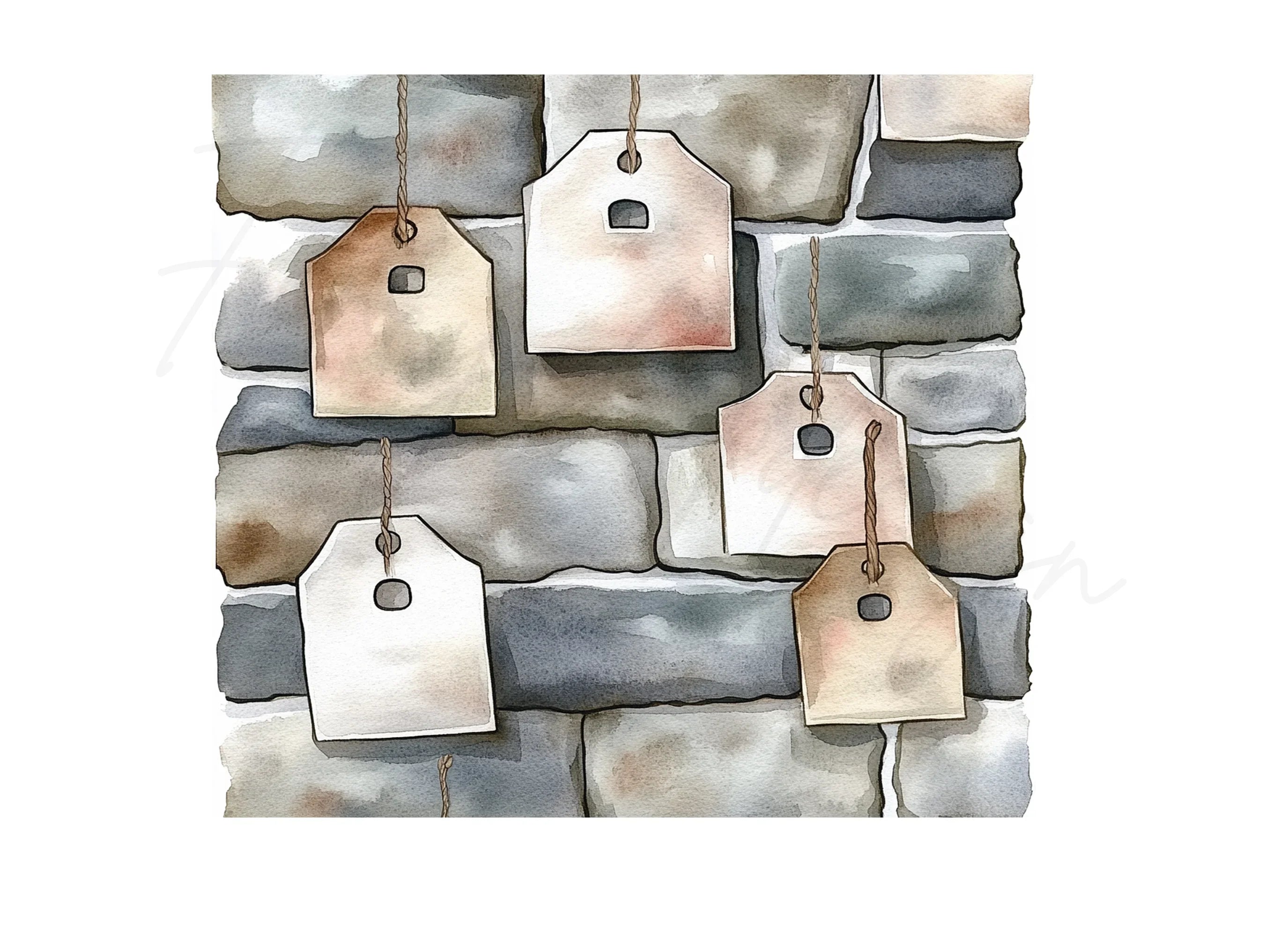 Hanging Tags Clipart Bundle