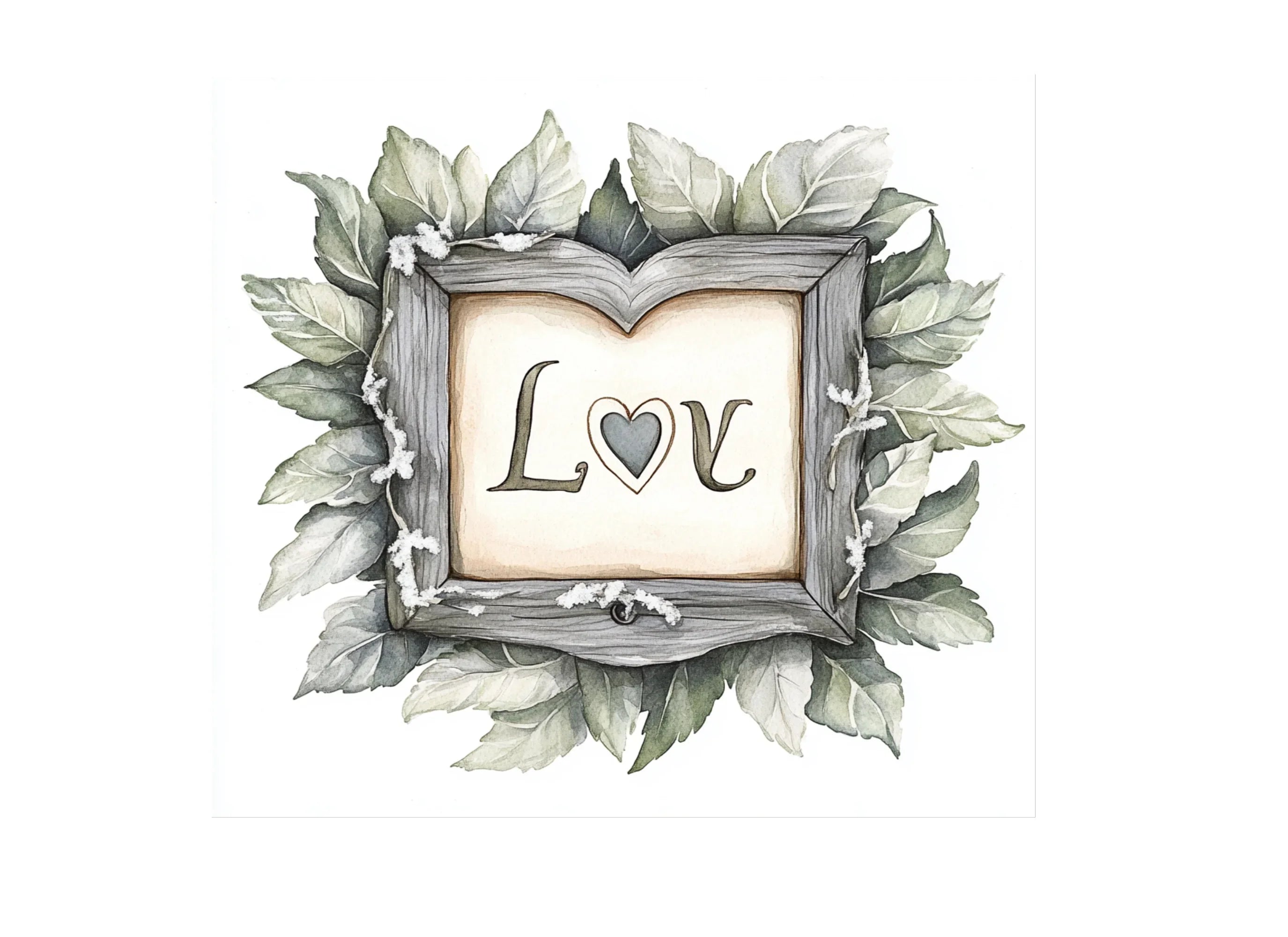 Eucalyptus Love Sign Clipart Bundle