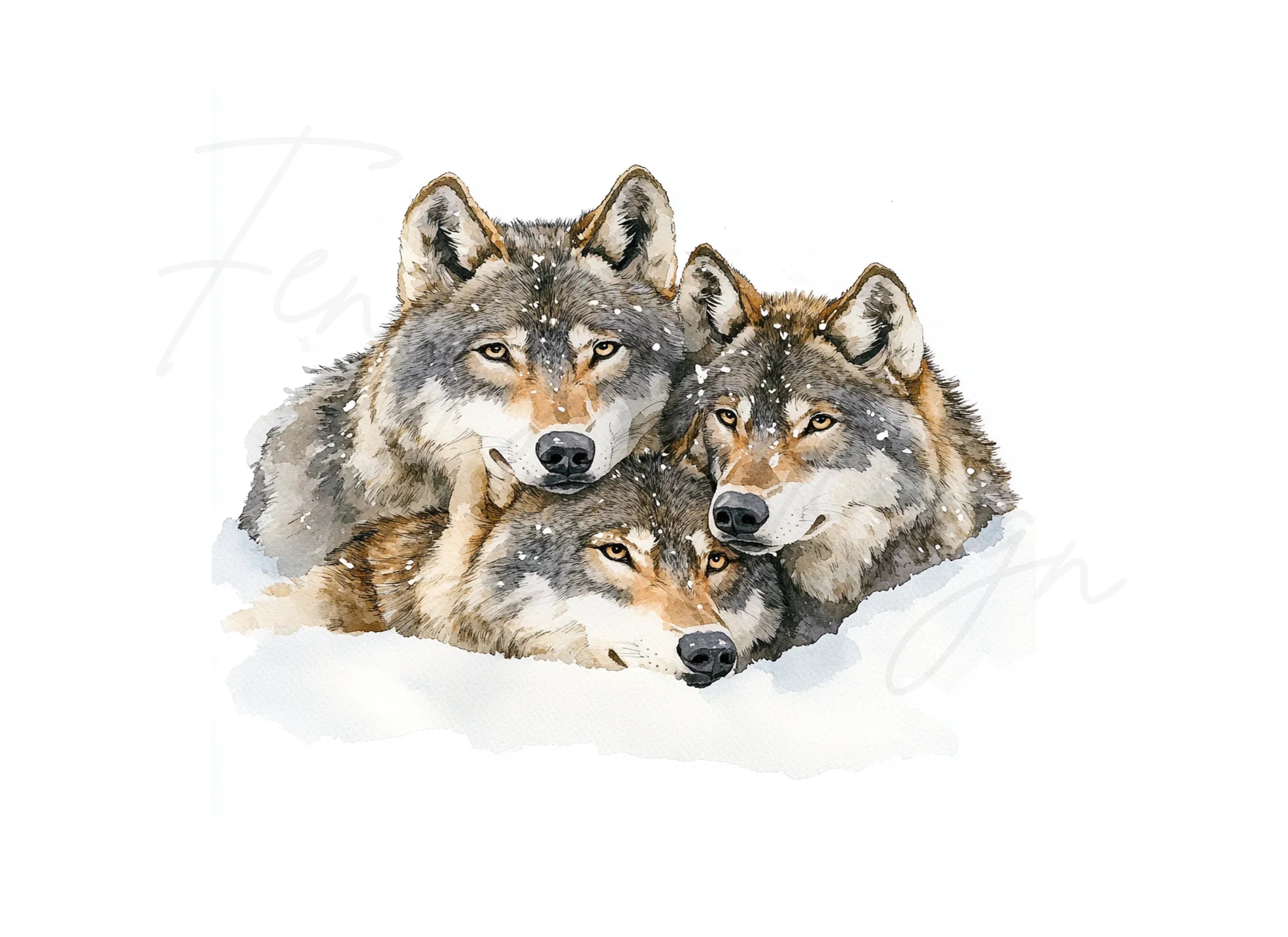 Brown Wolf Clipart Bundle