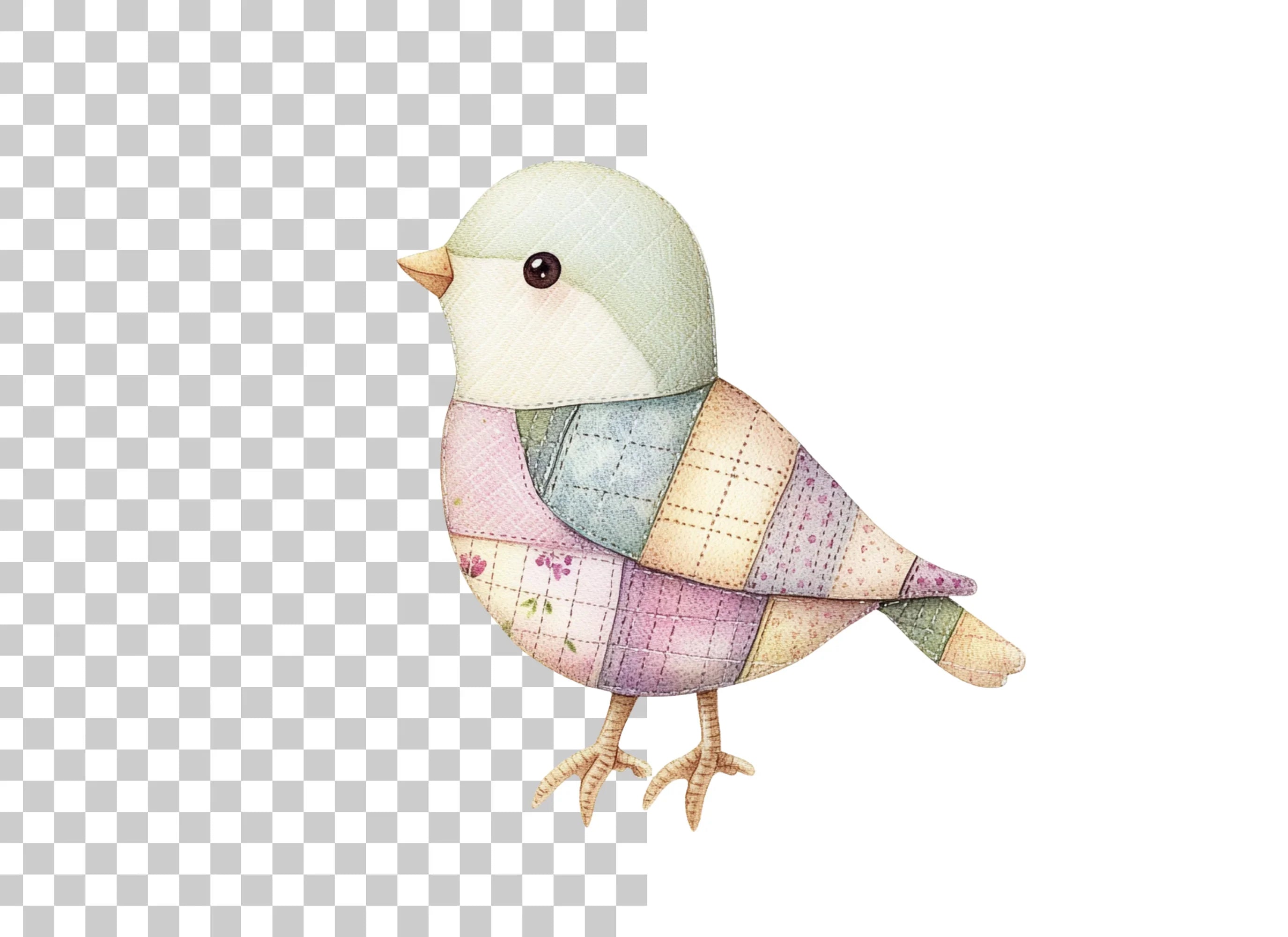 Quilted Bird Clipart Bundle