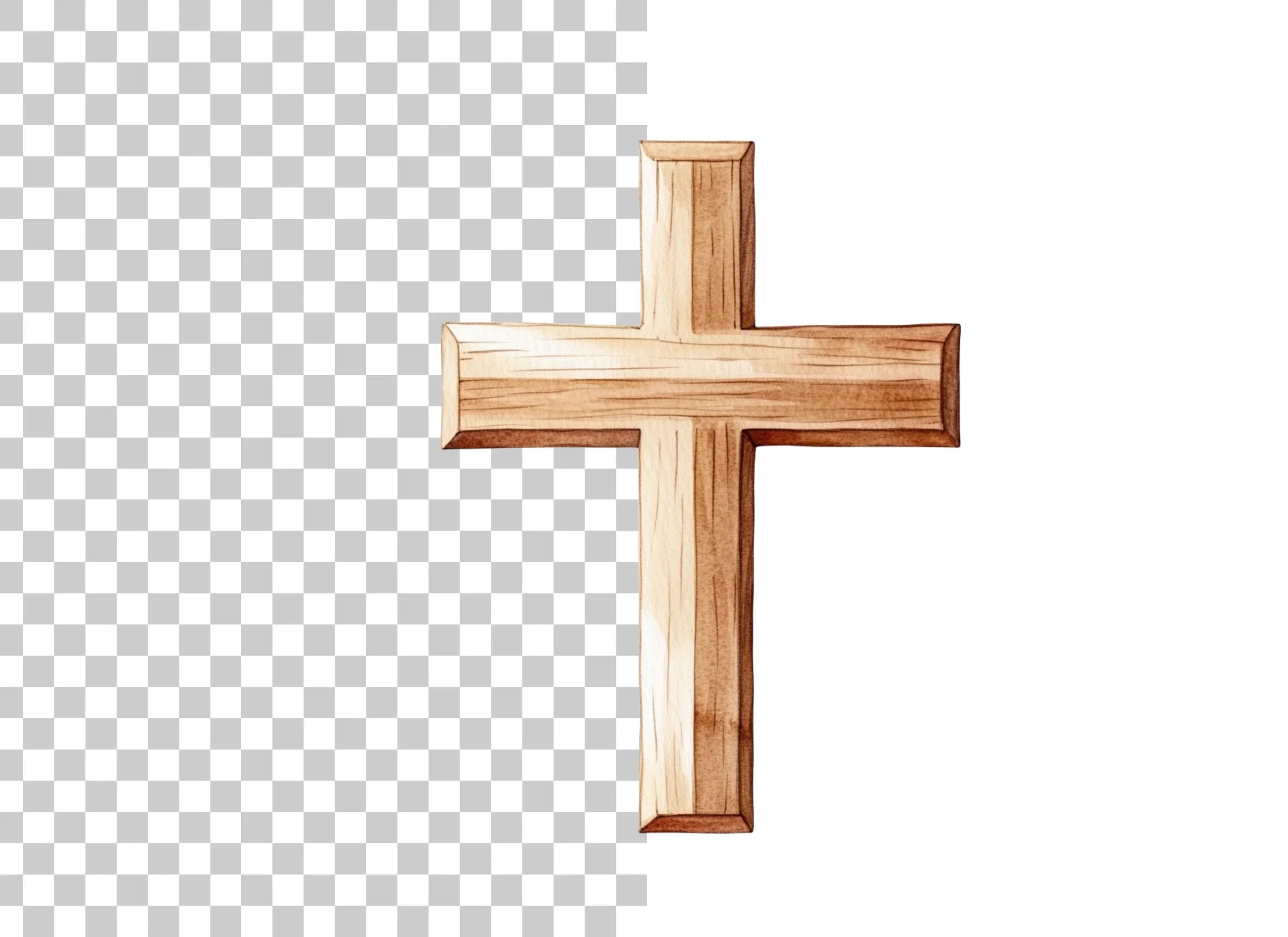 Wooden Crosses Clipart Bundle