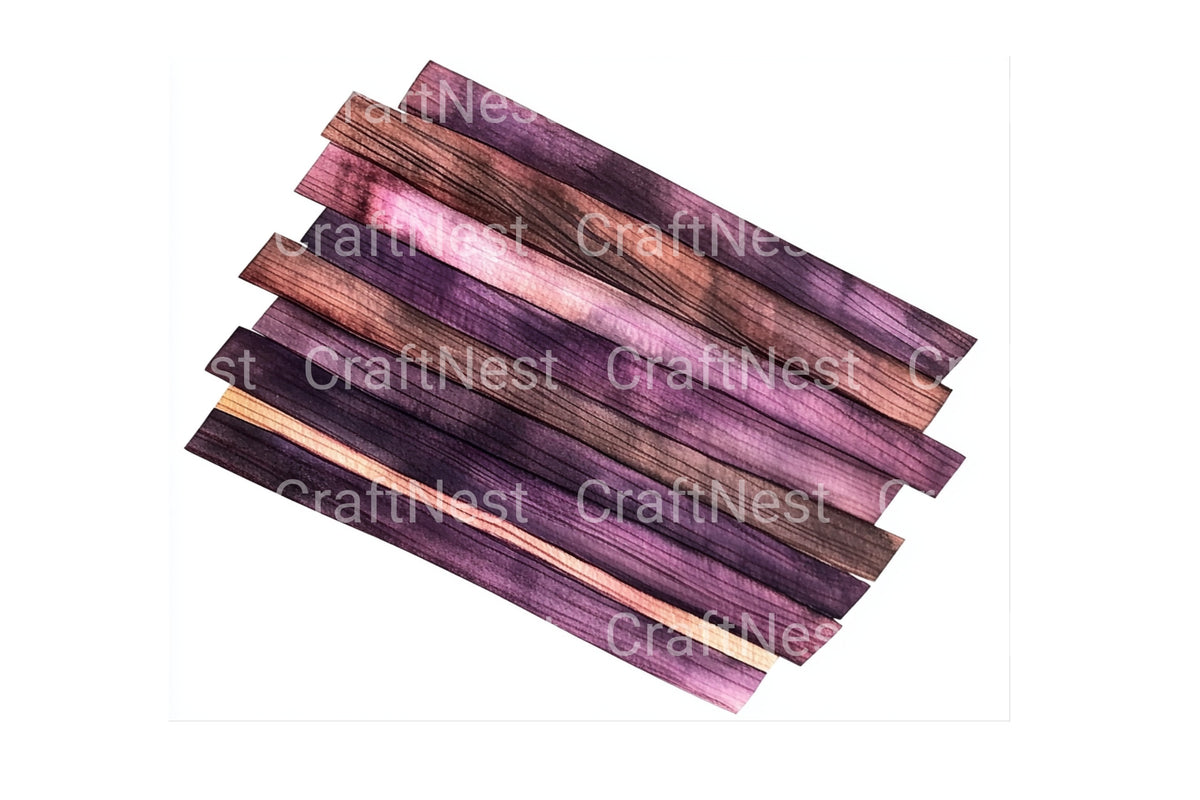 Purple Wood Planks Designs Clipart Bundle
