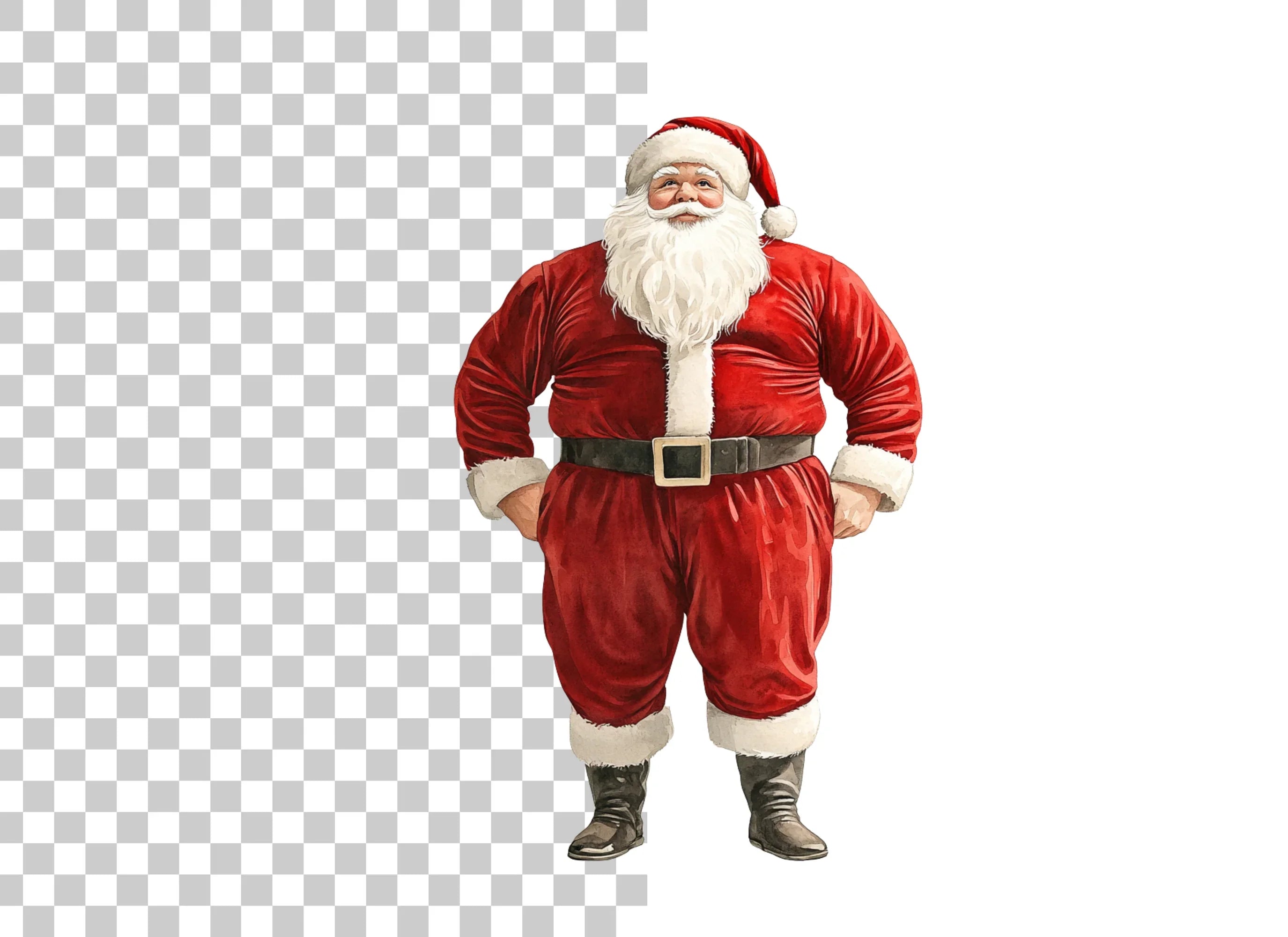 Jolly Santa Claus Clipart Bundle