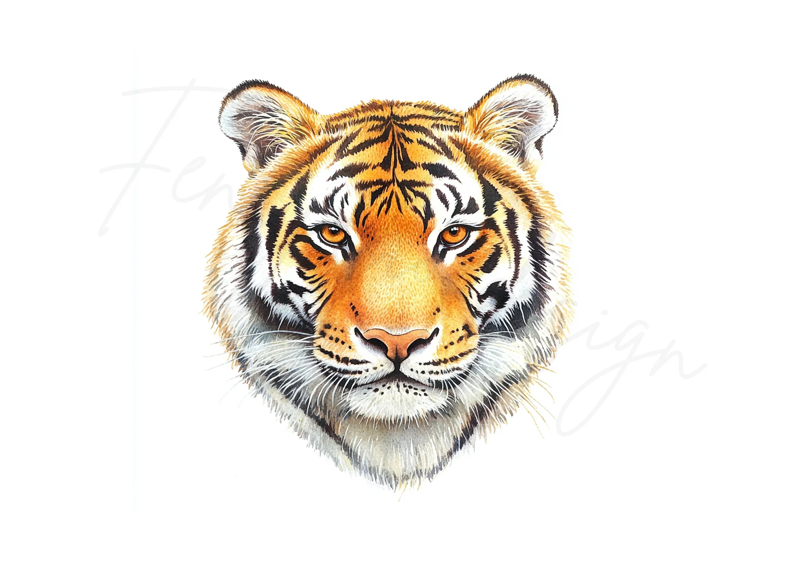 Tiger Head Clipart Bundle