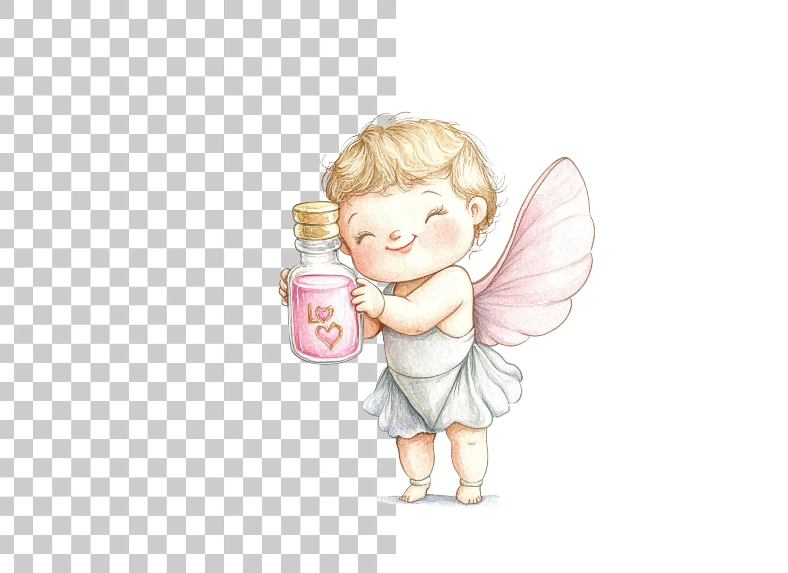 Cute Cupid Valentine Day Clipart Bundle