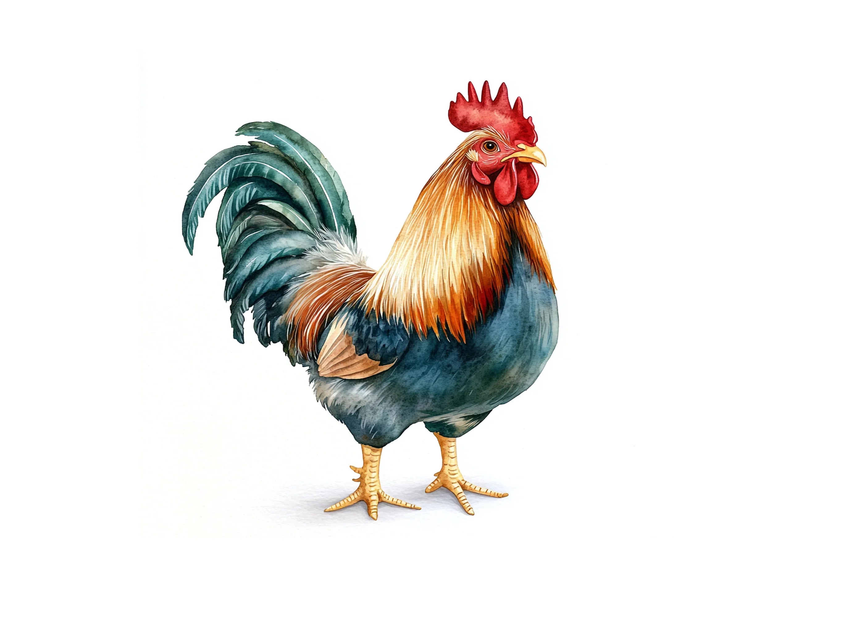Vibrant Rooster Illustrations Clipart Bundle