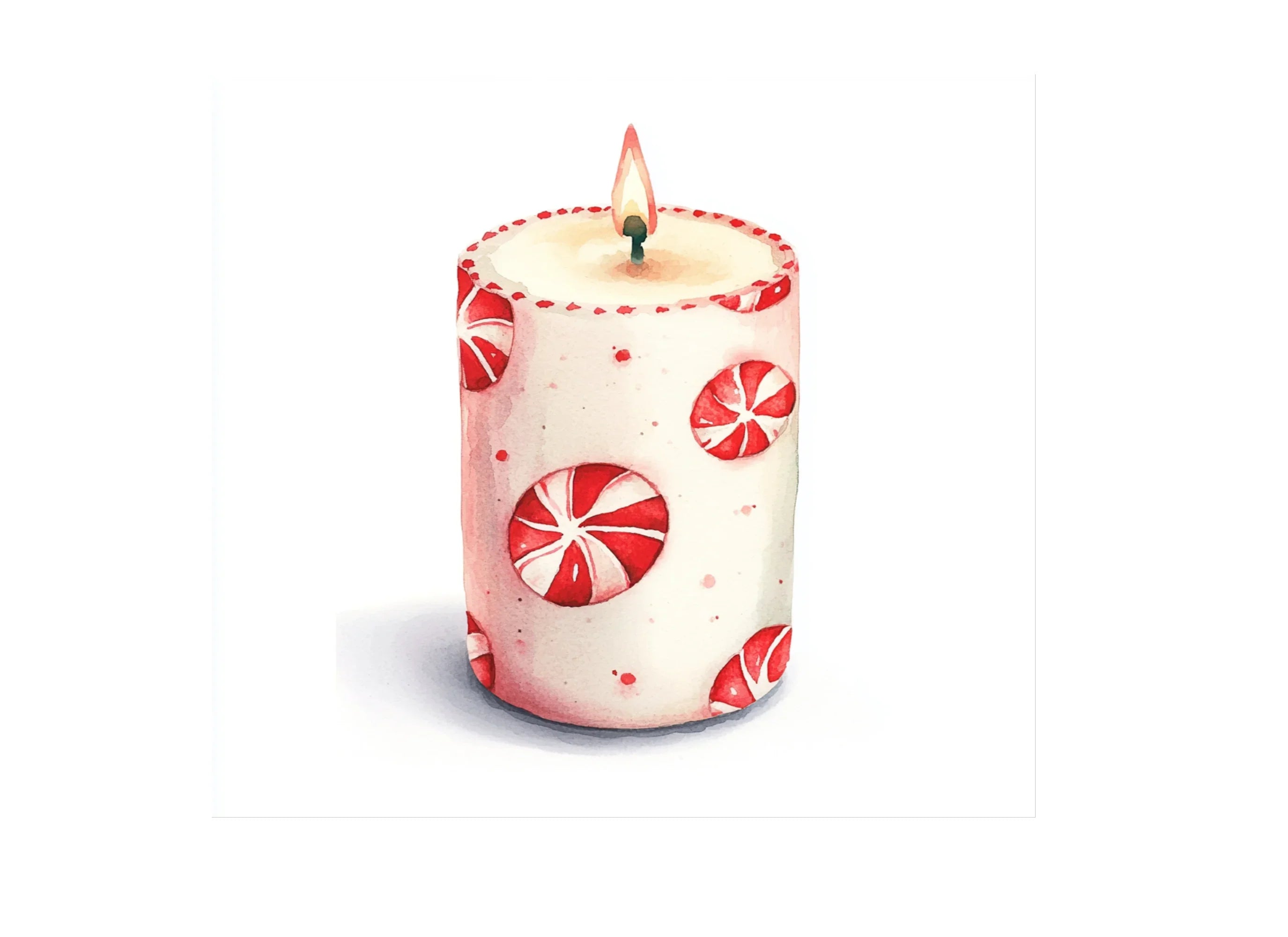 Festive Christmas Candles Clipart Bundle