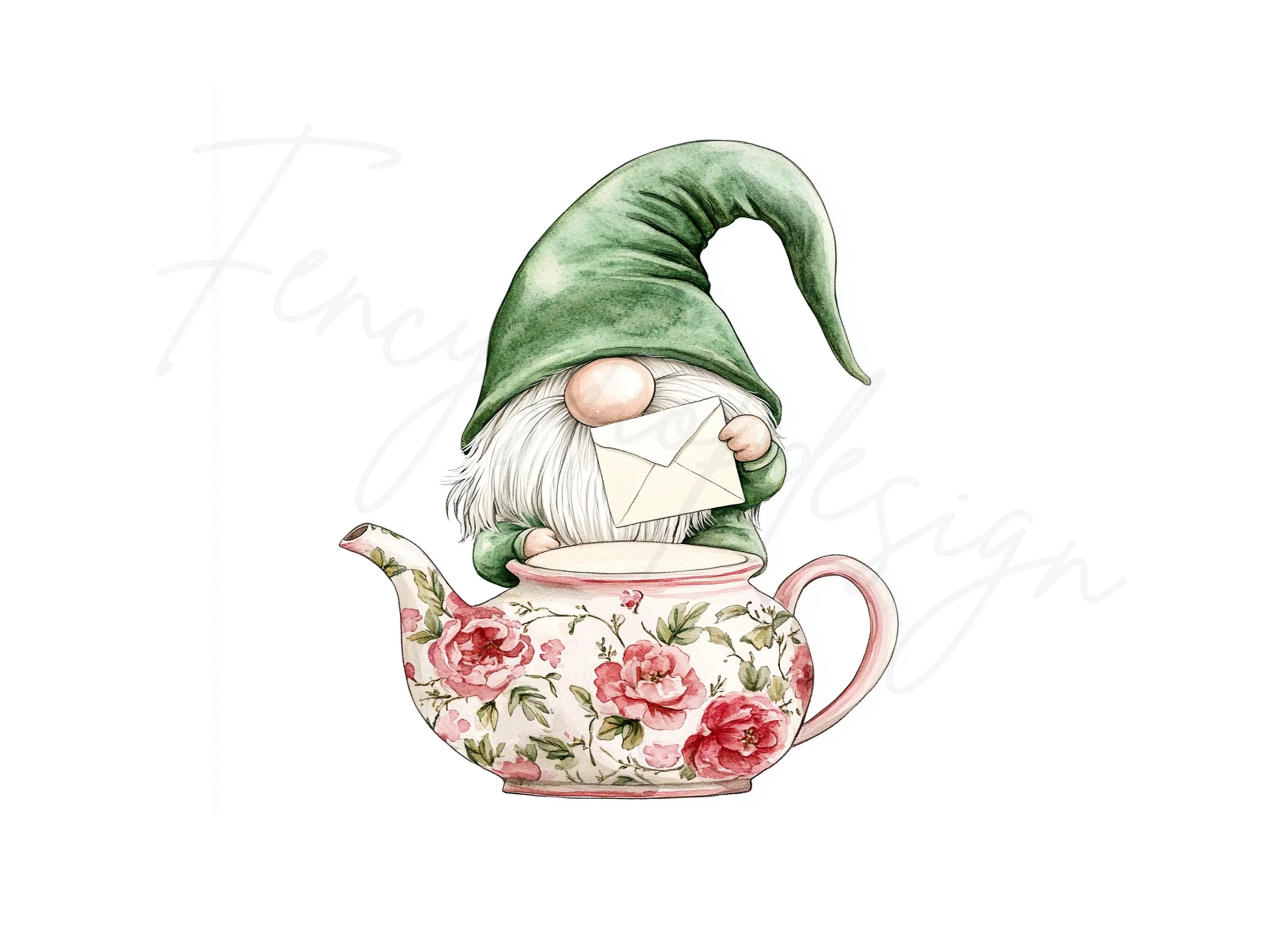 Gnome Teapot Clipart Bundle