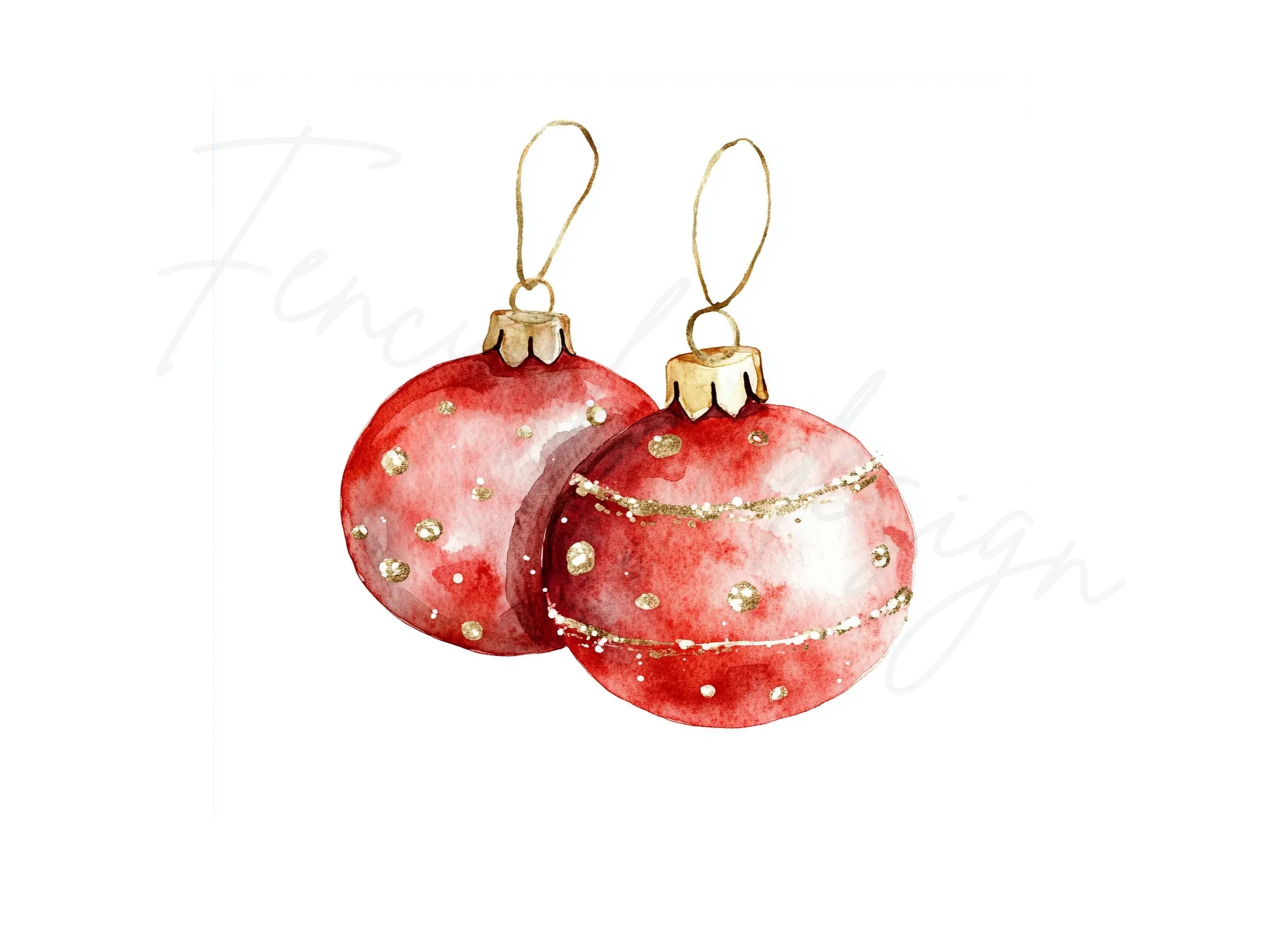 Festive Baubles Clipart Bundle