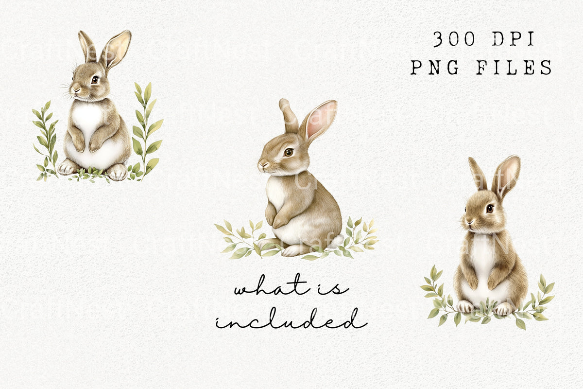 Easter Bunny Clipart Bundle