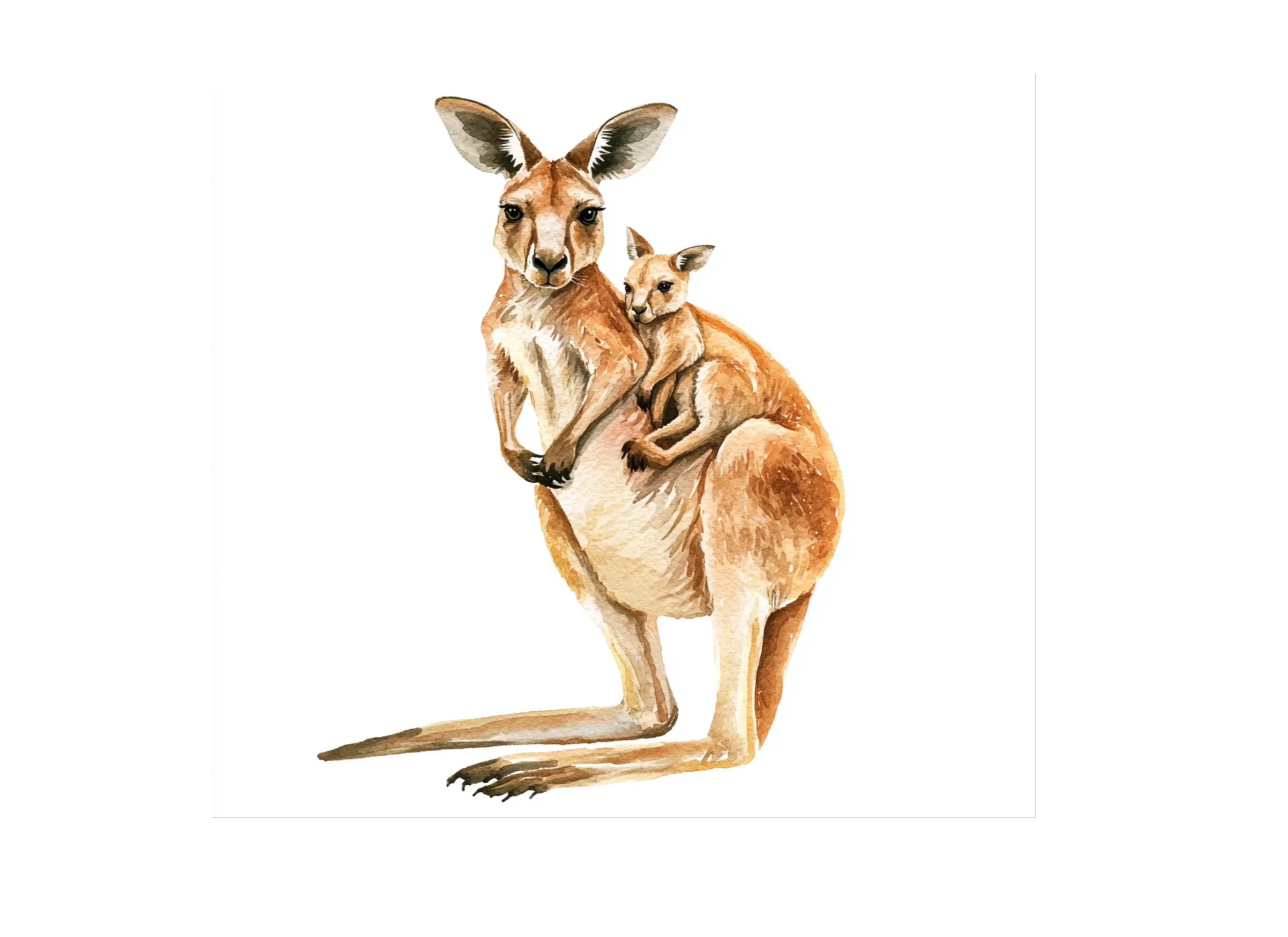 Kangaroo and Joey Clipart Bundle