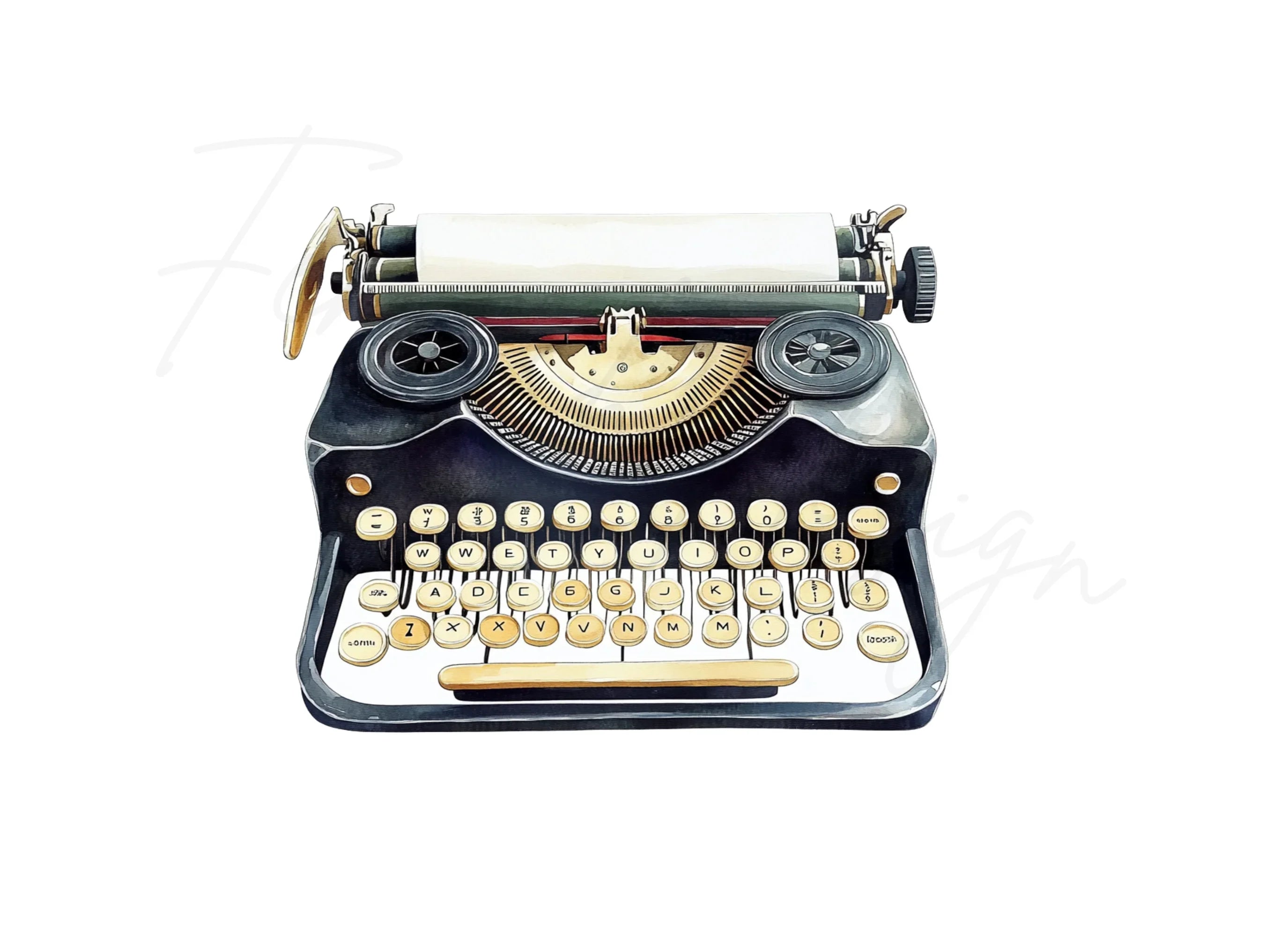 Vintage Typewriter Clipart Bundle