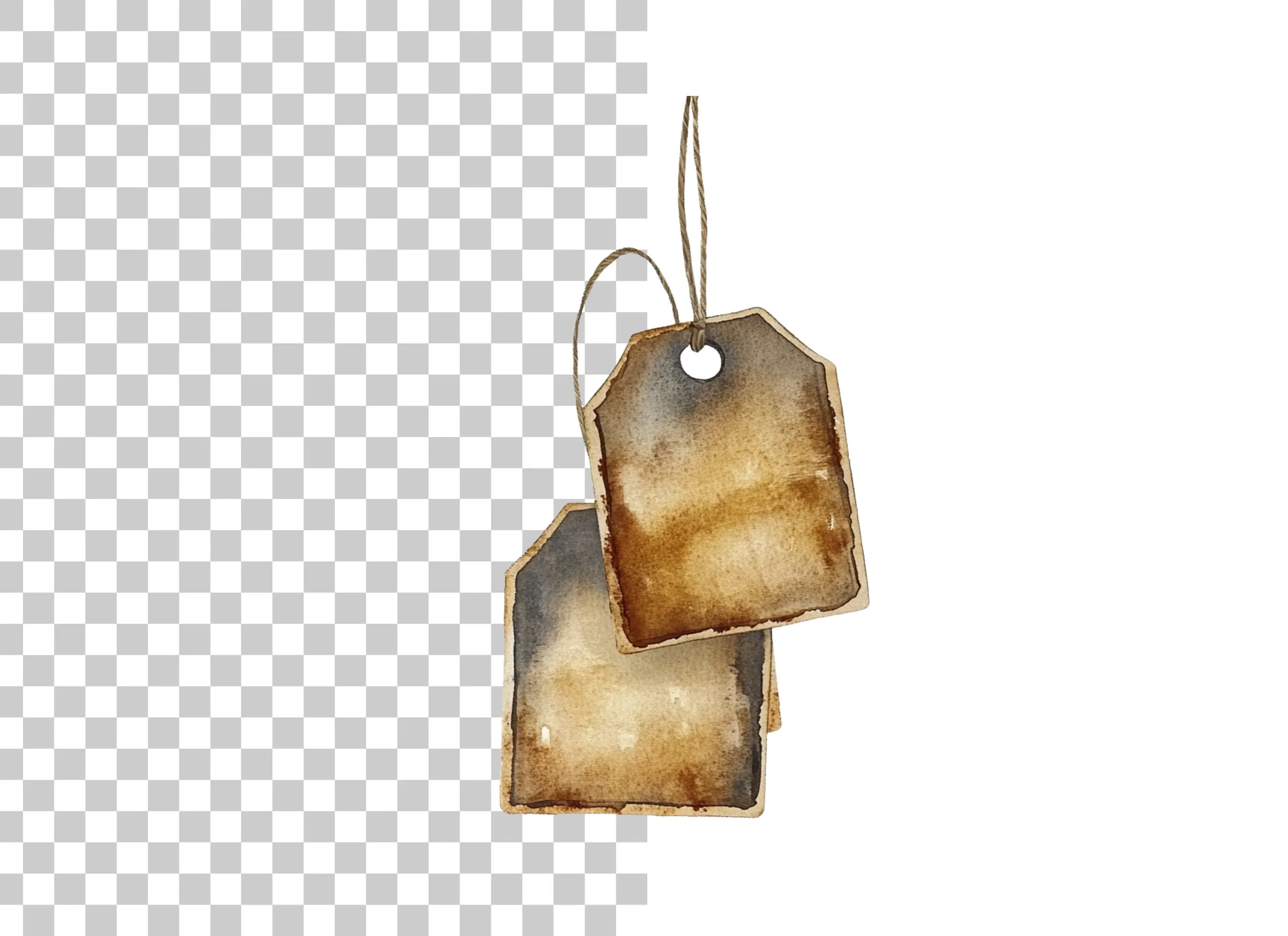 Rustic Hanging Tags Clipart Bundle