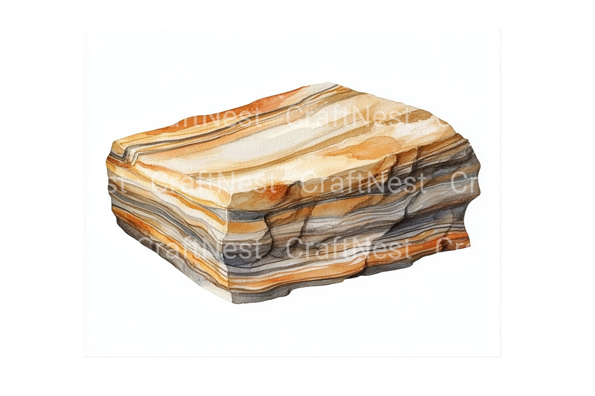 Layered Rock Formations Clipart Bundle