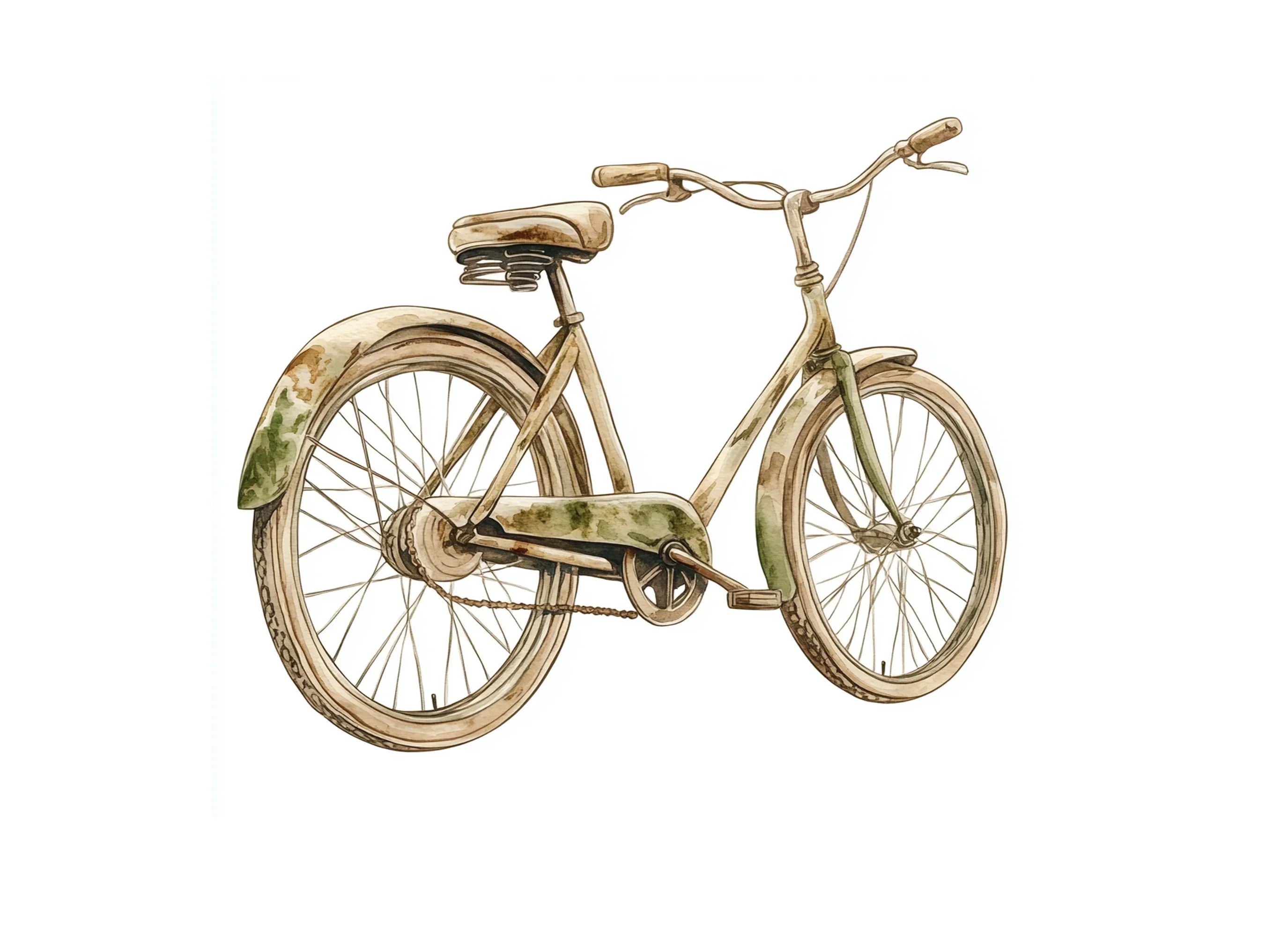 Vintage Bicycle Clipart Bundle