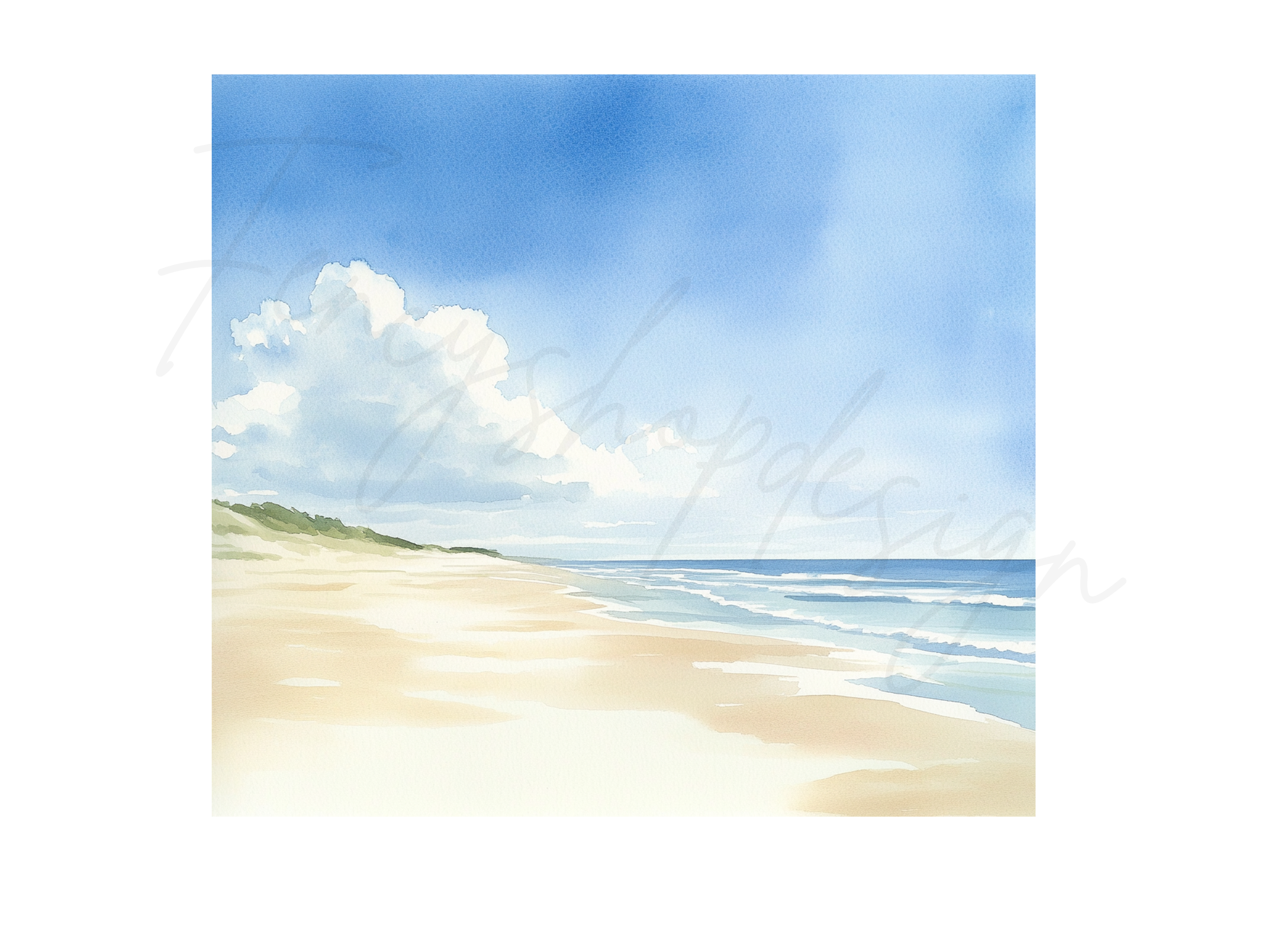 Ocean Waves Beach Clipart Bundle