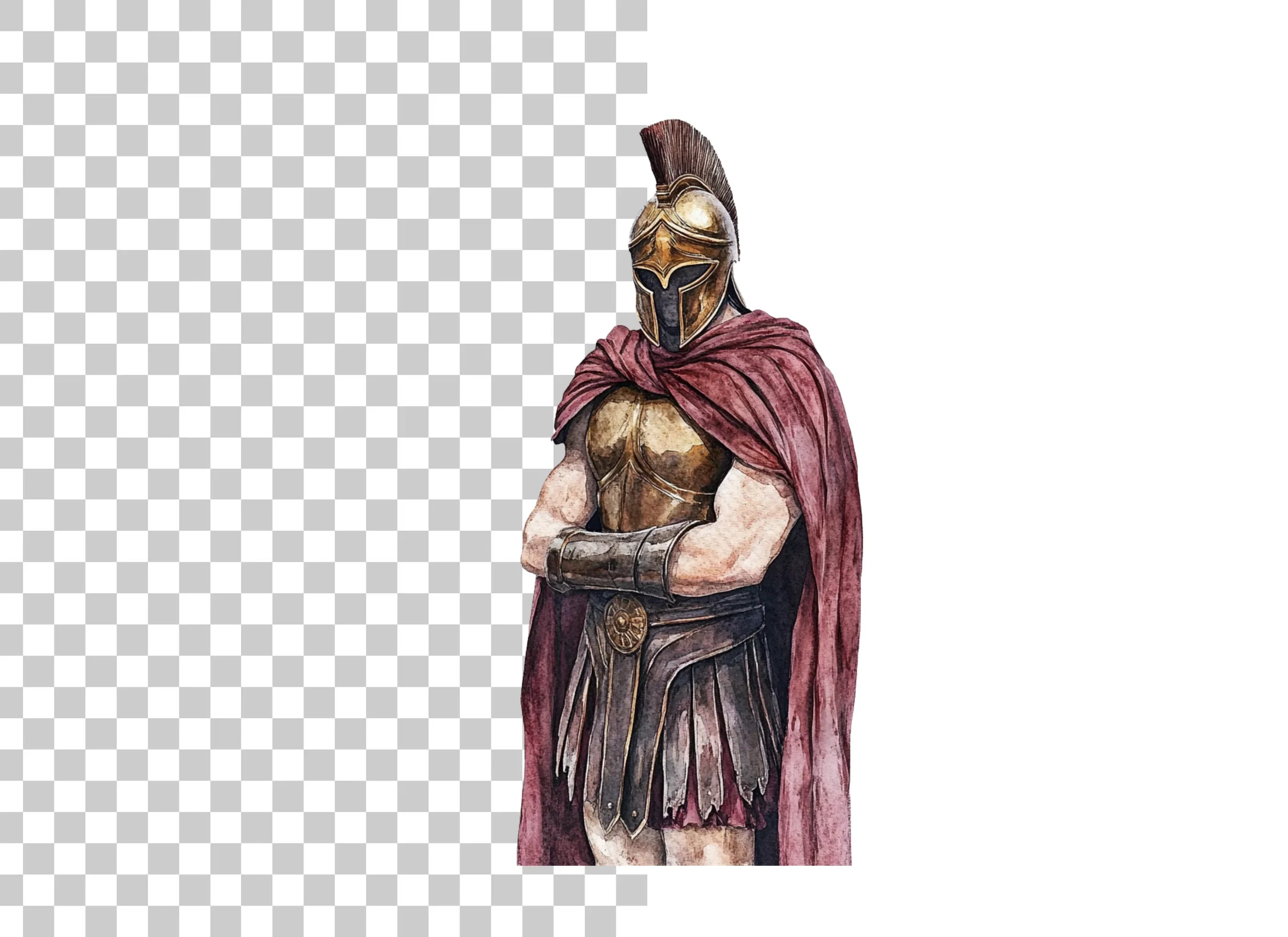 Spartan Warrior Illustration Clipart Bundle