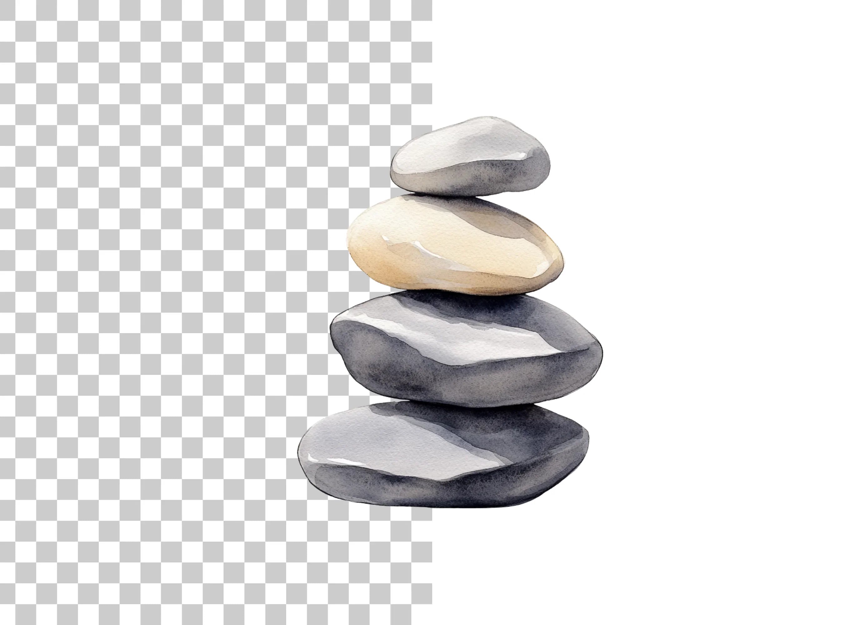 Stone Cairn Clipart Bundle