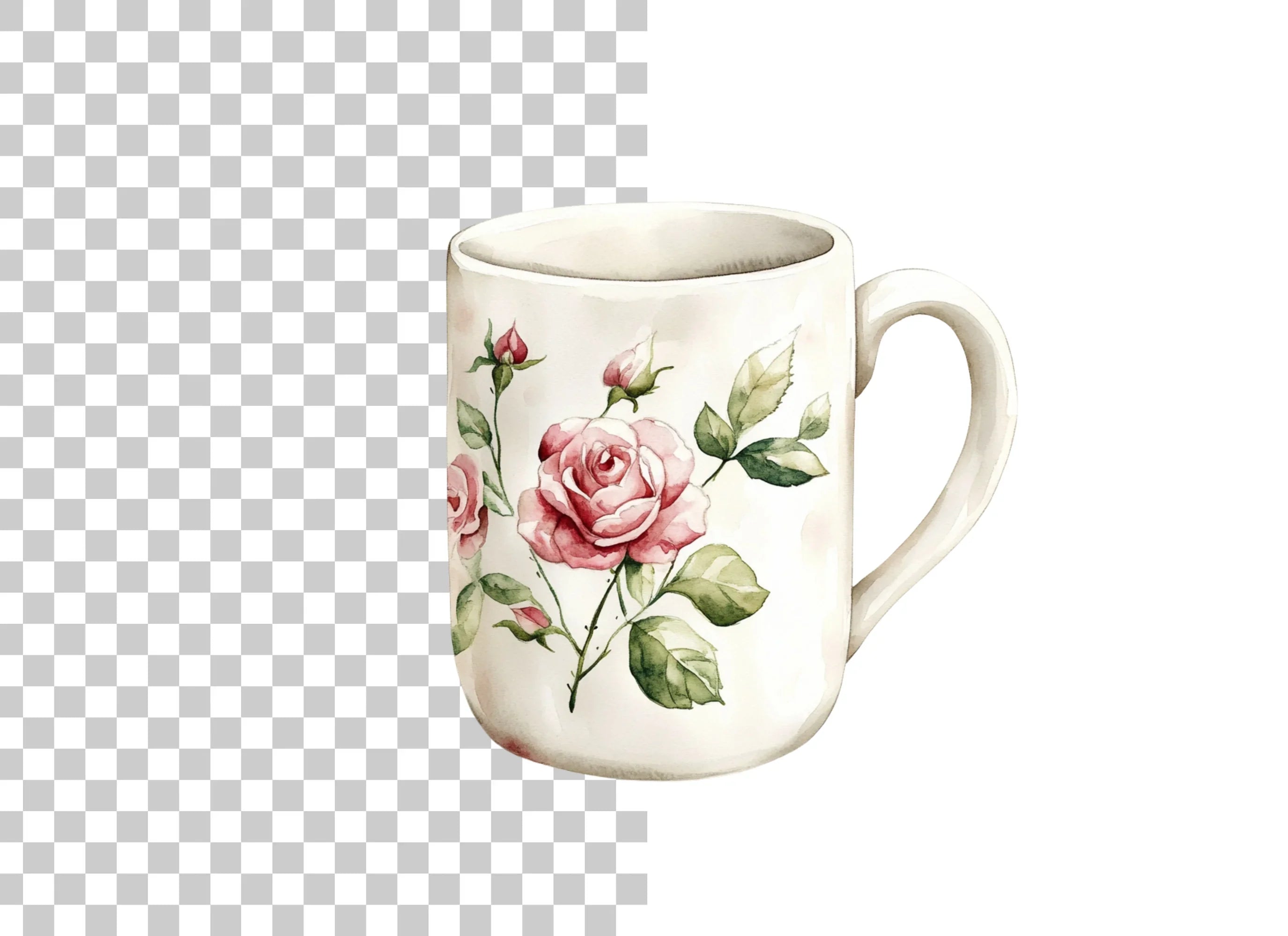 Elegant Rose Floral Clipart Bundle