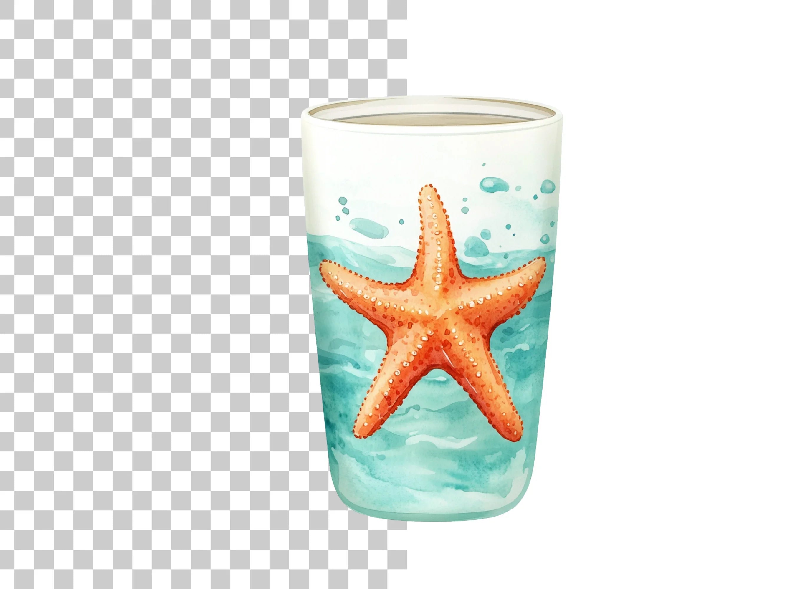 Starfish in Glass Clipart Bundle