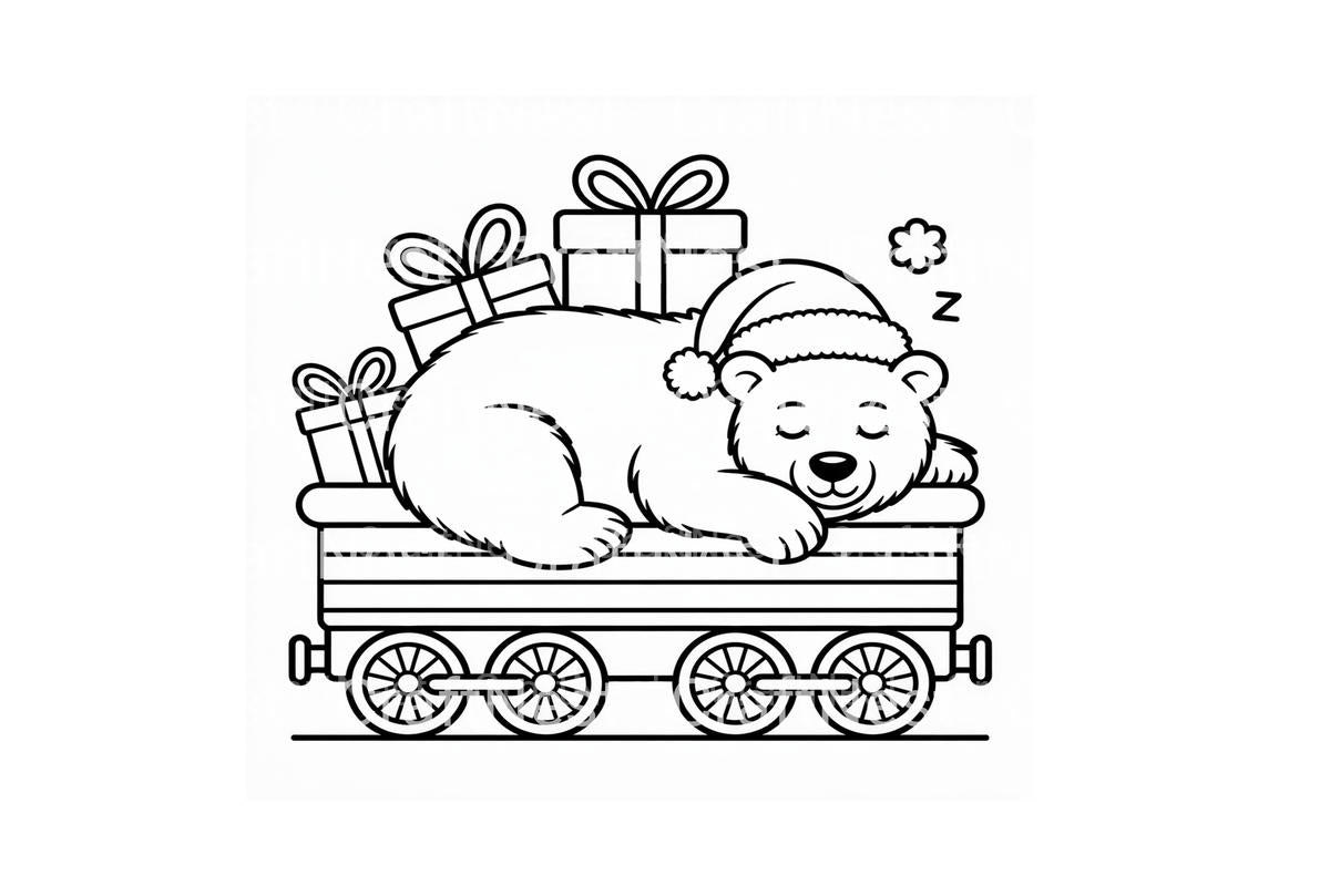 Christmas Train Holiday Coloring Books