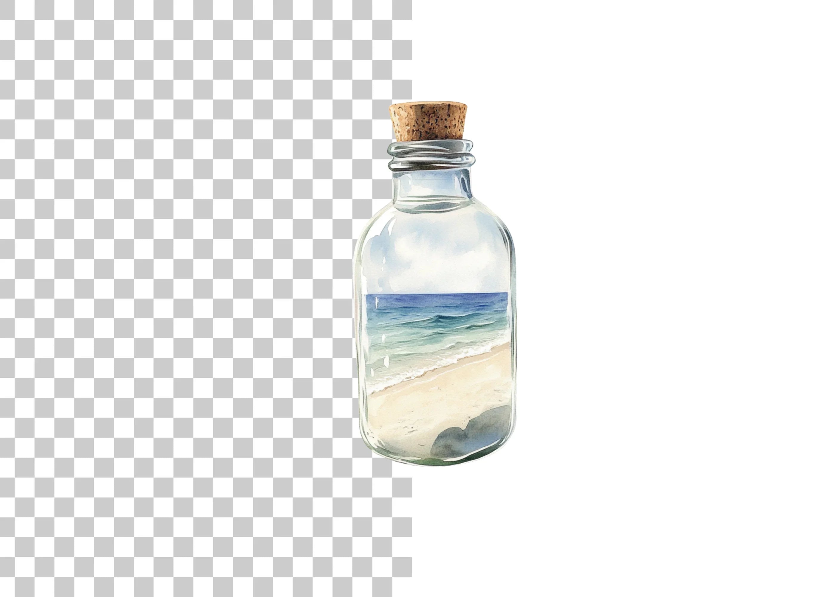Ocean Bottle Clipart Bundle