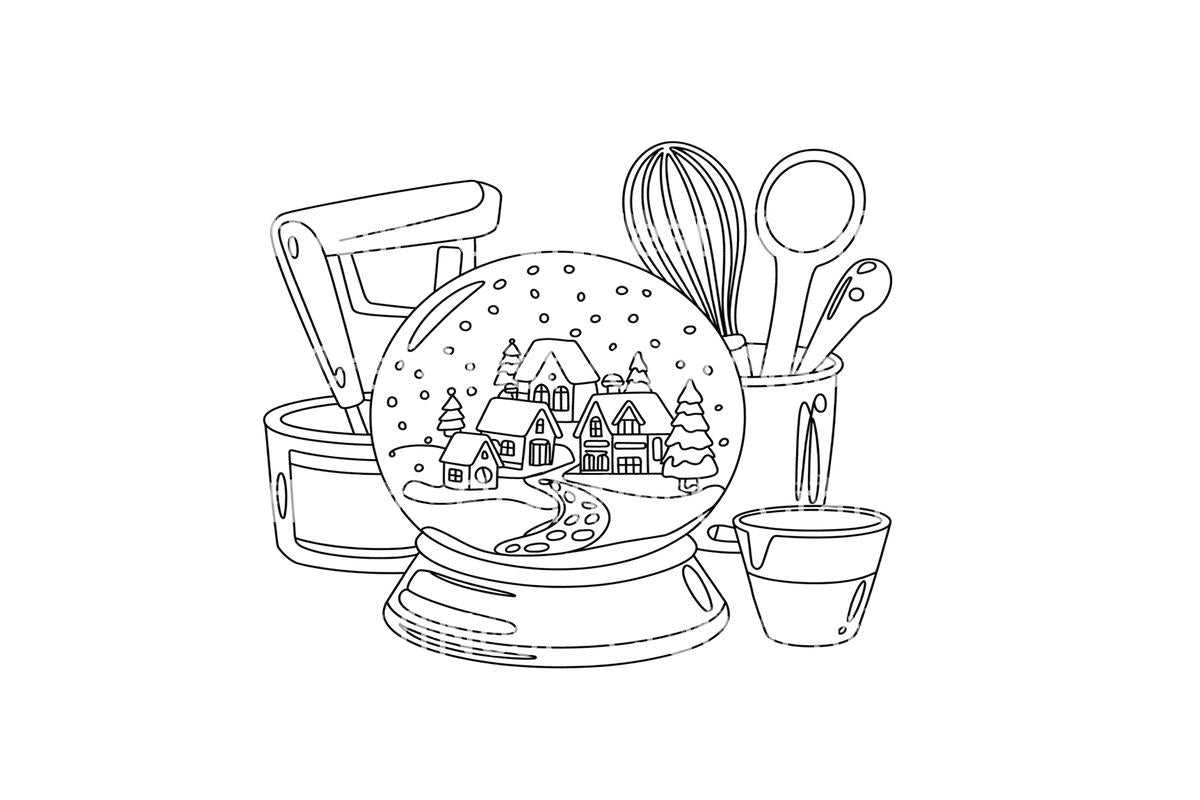 Winter Snow Globe Coloring Books