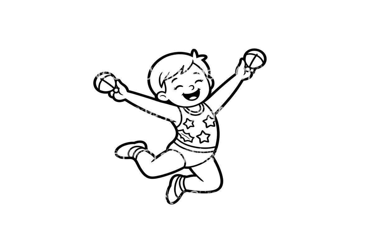 Happy Kids with Bells Coloring Books