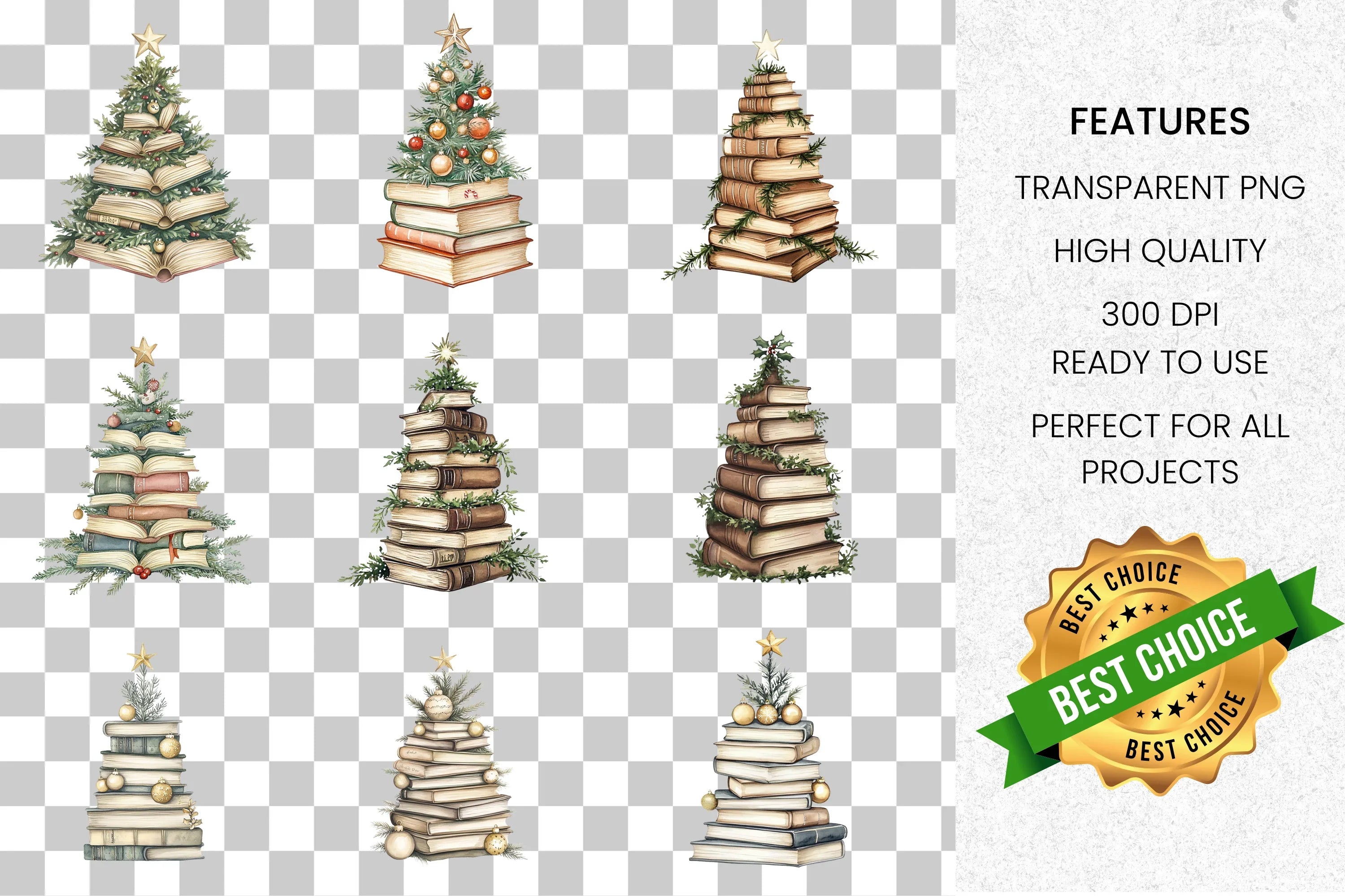 Christmas Tree Clipart Bundle