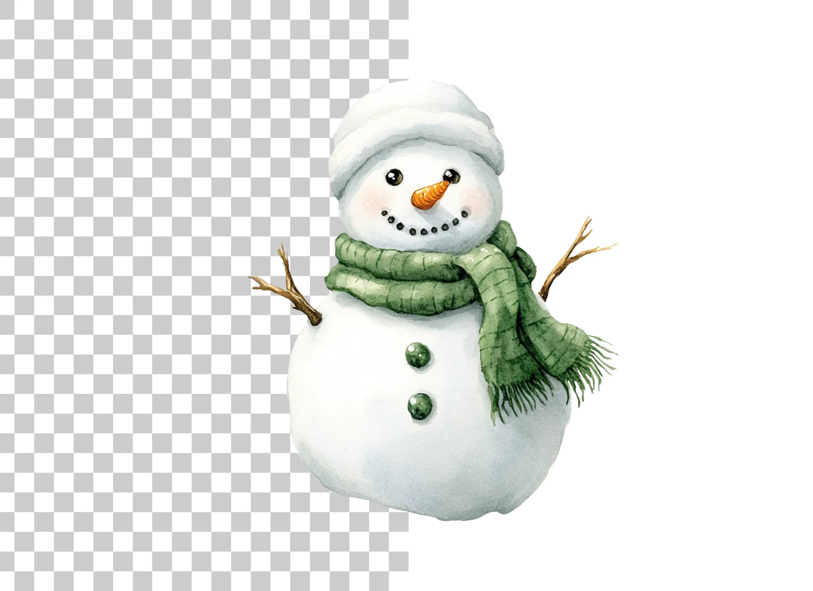 Cute Snowman Clipart Bundle