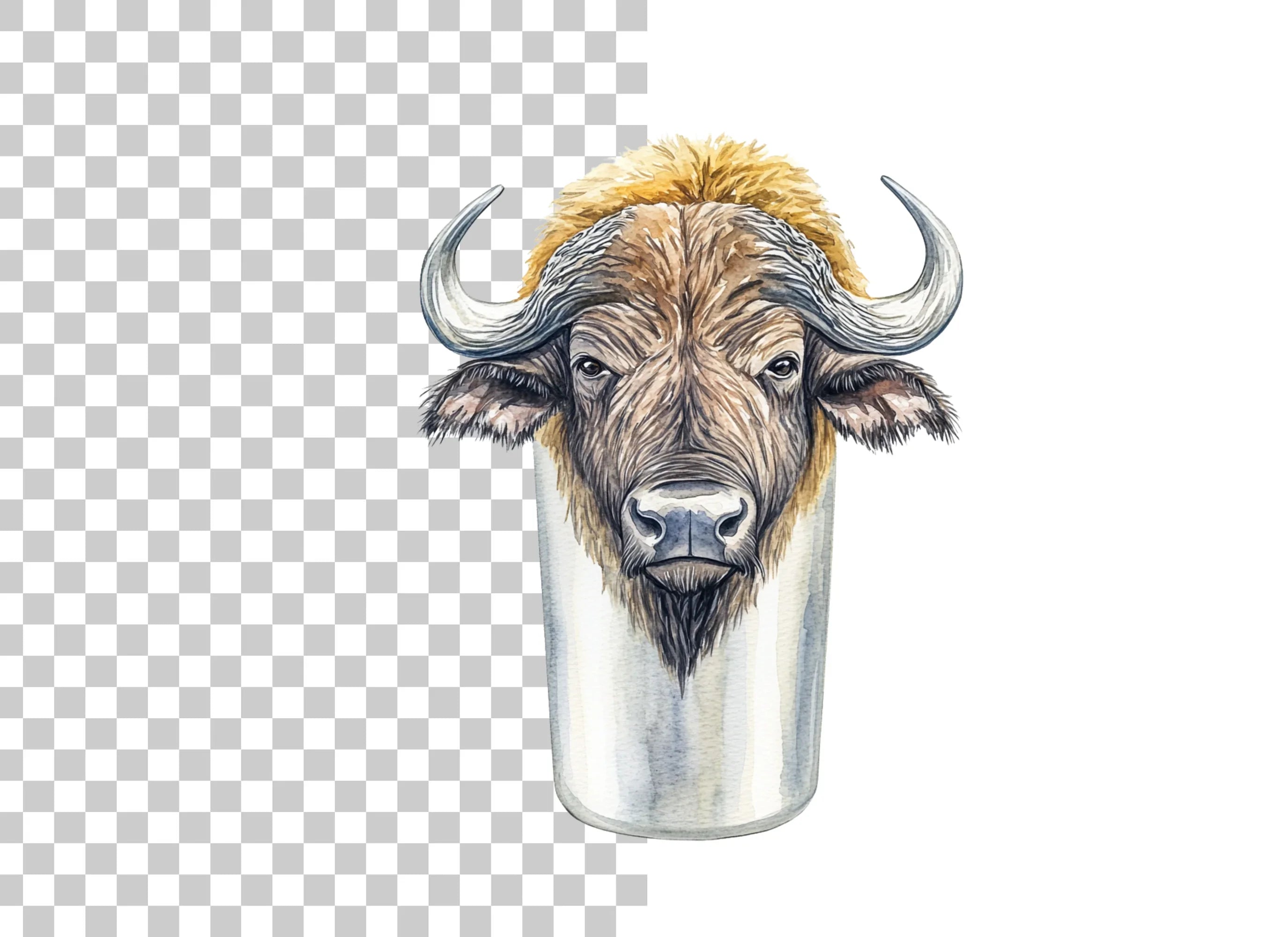 Buffalo Head Clipart Bundle