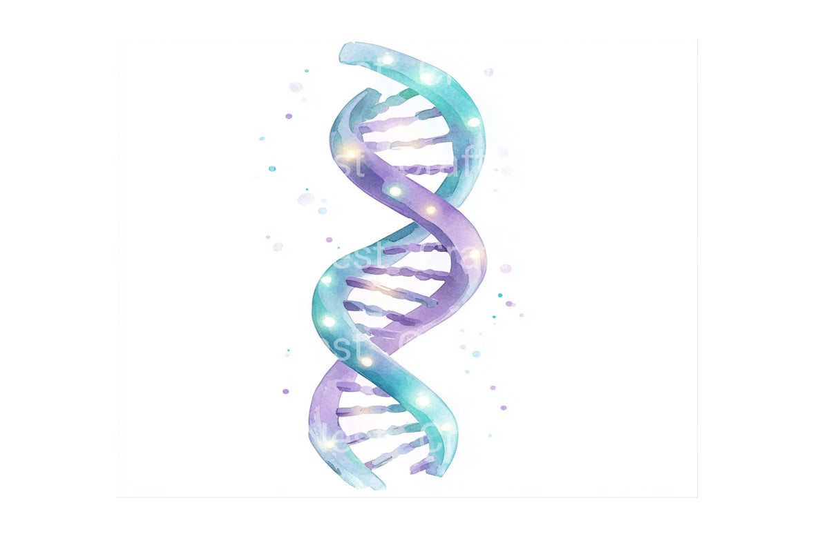 Colorful Dna Strands Illustrations Clipart Bundle