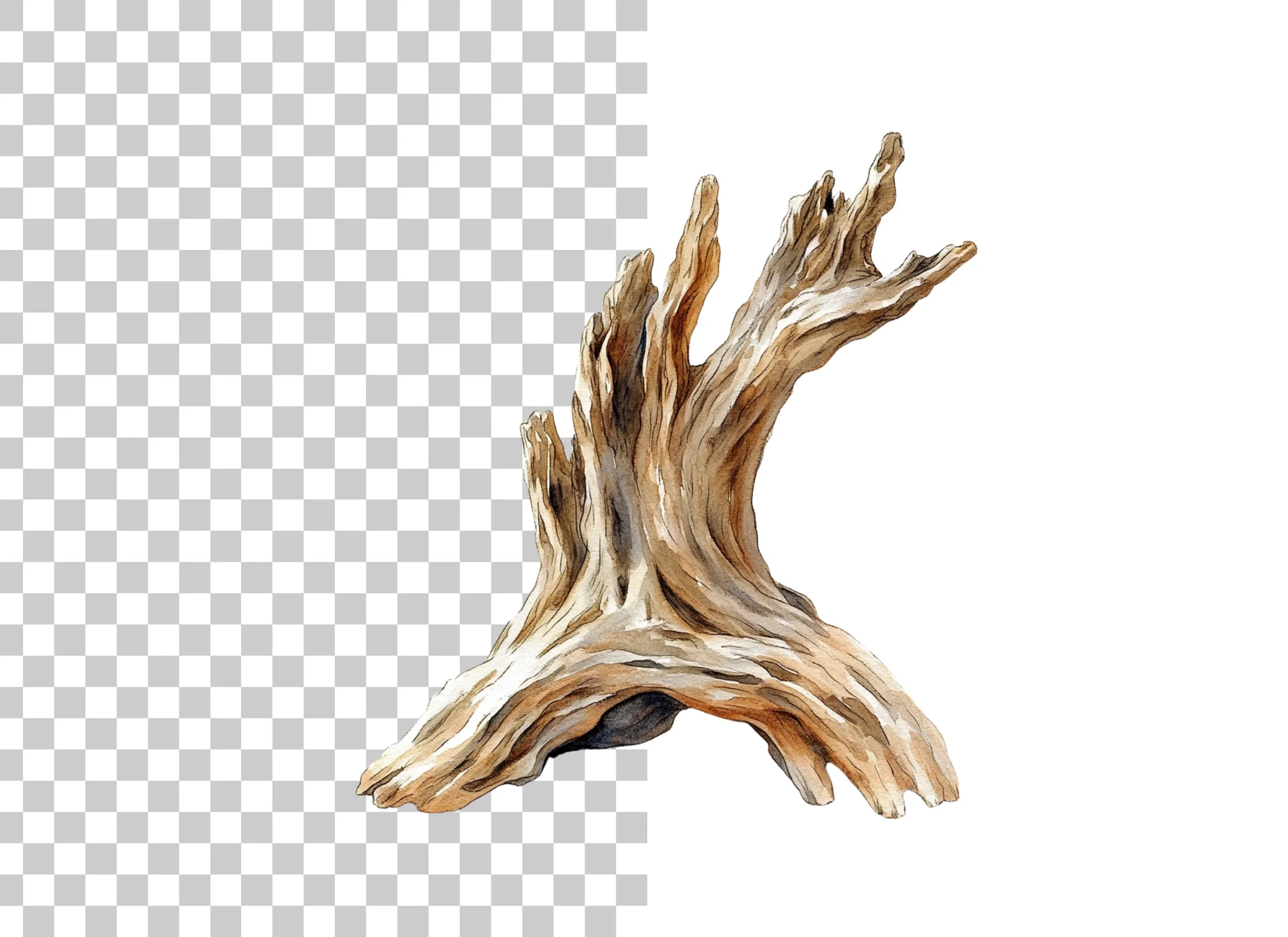 Rustic Driftwood Branch Clipart Bundle