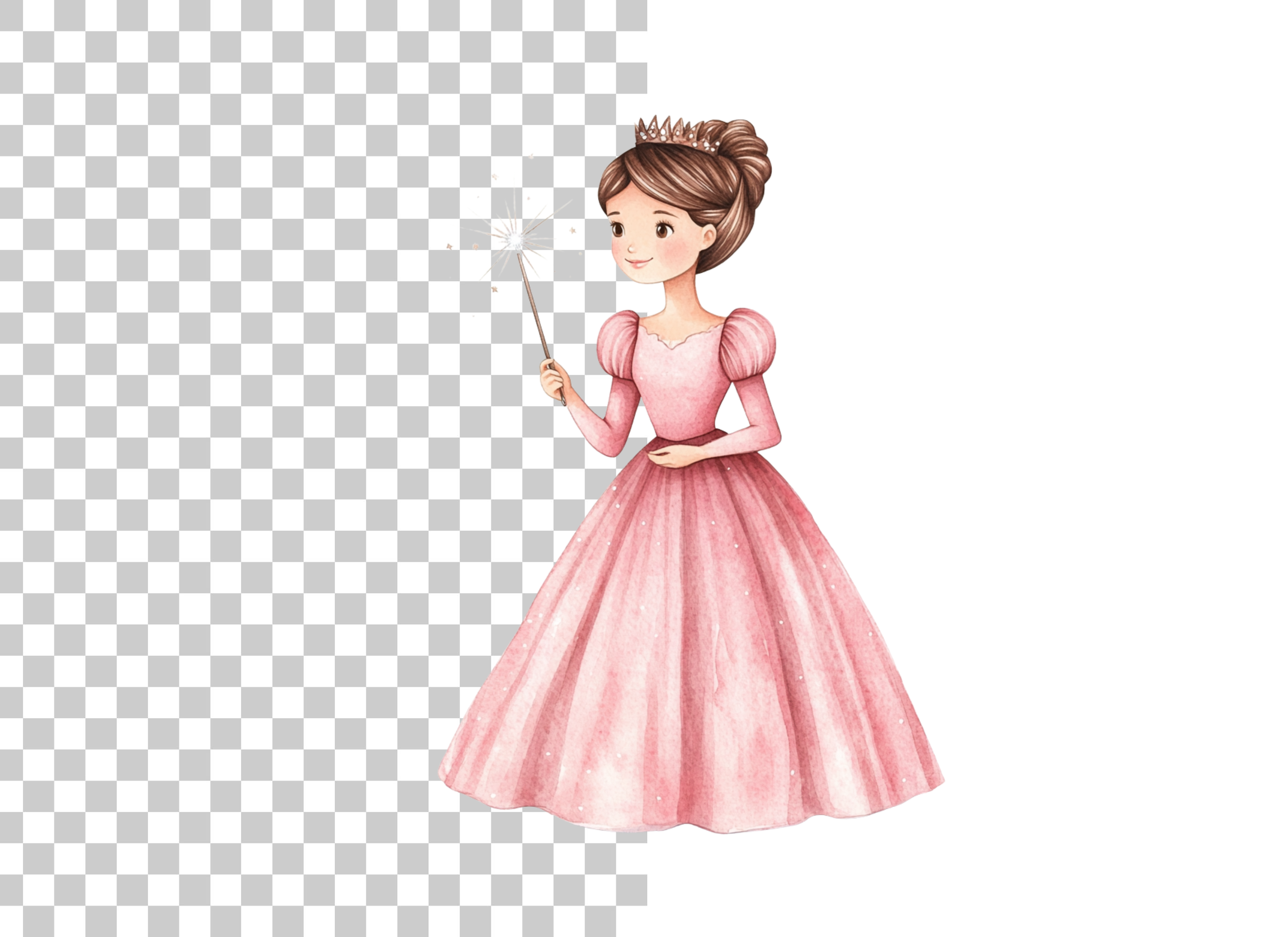 Princess with Wand Clipart Bundle