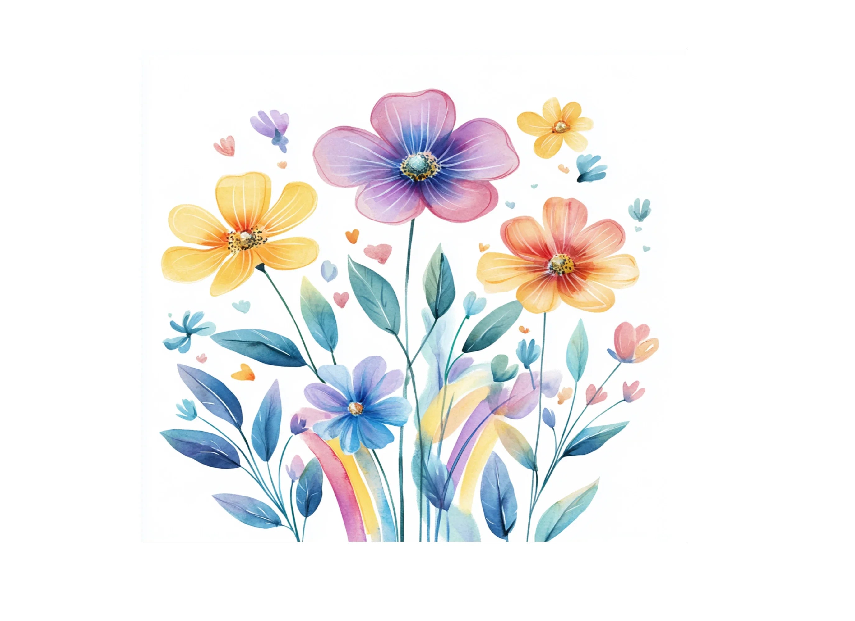 Soft Floral Bouquet Clipart Bundle